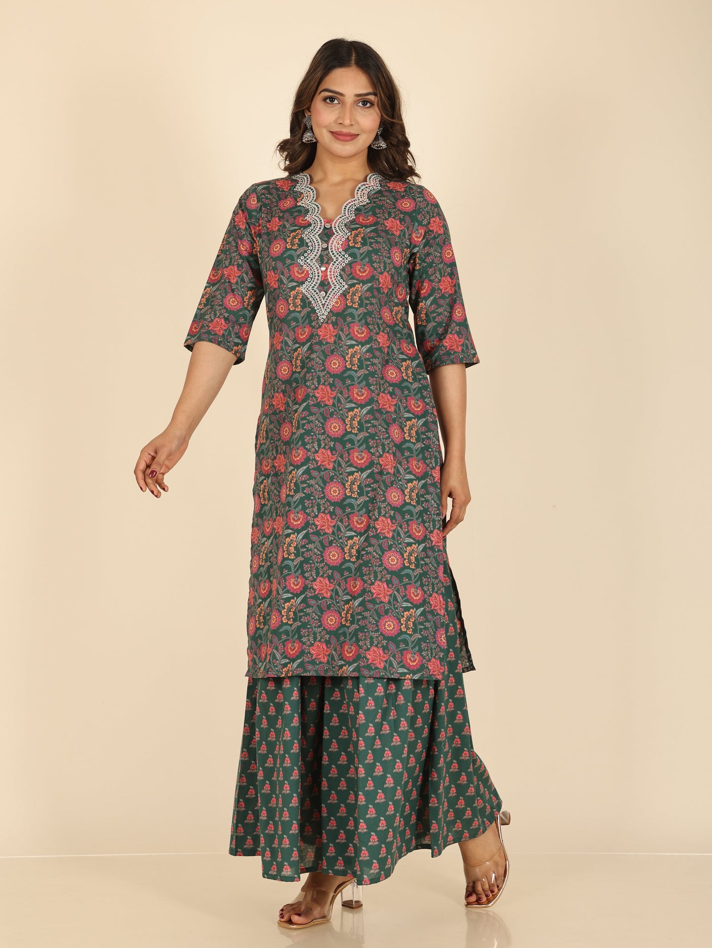 Soft Cotton Floral Kurta