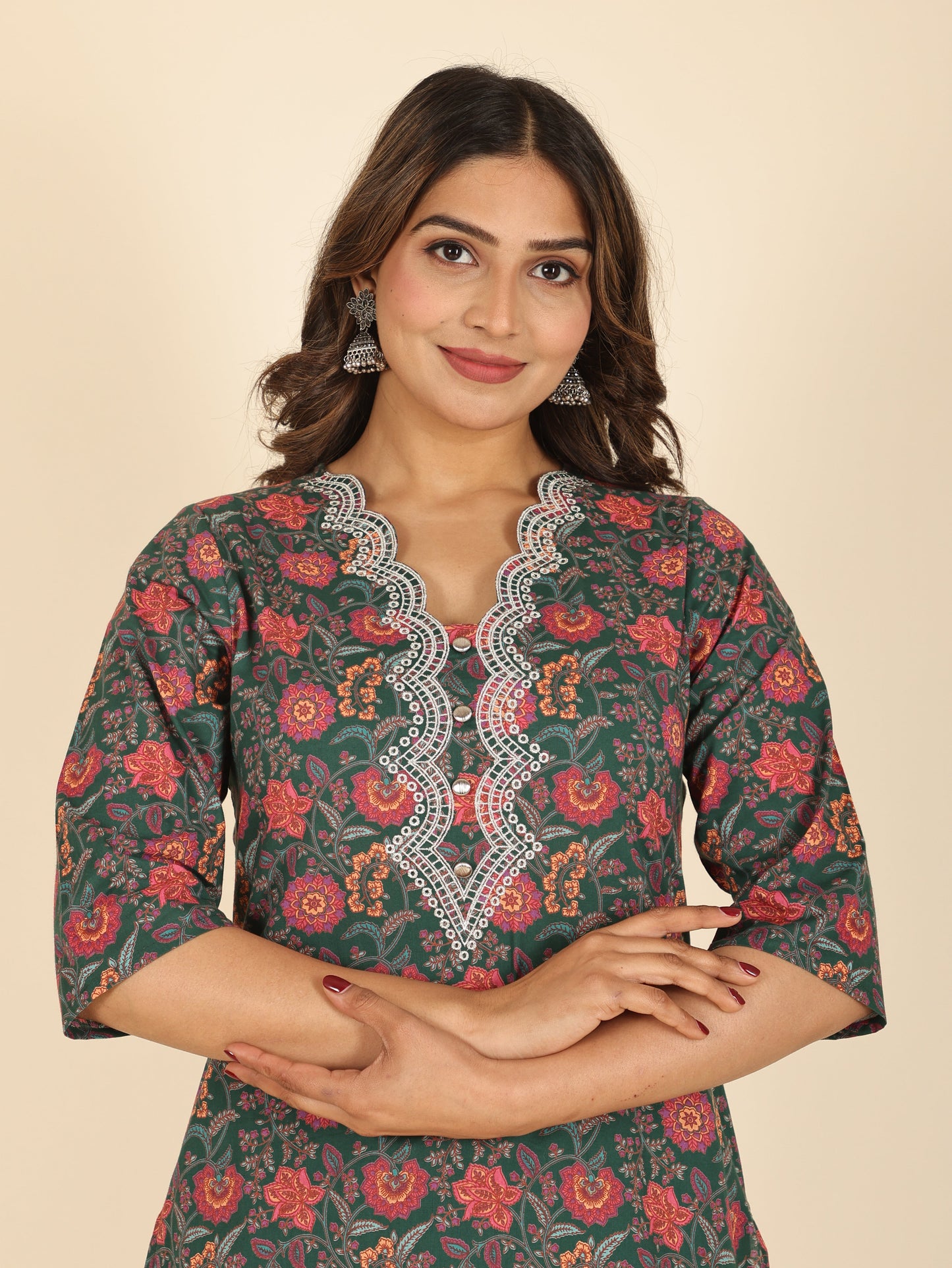 Soft Cotton Floral Kurta