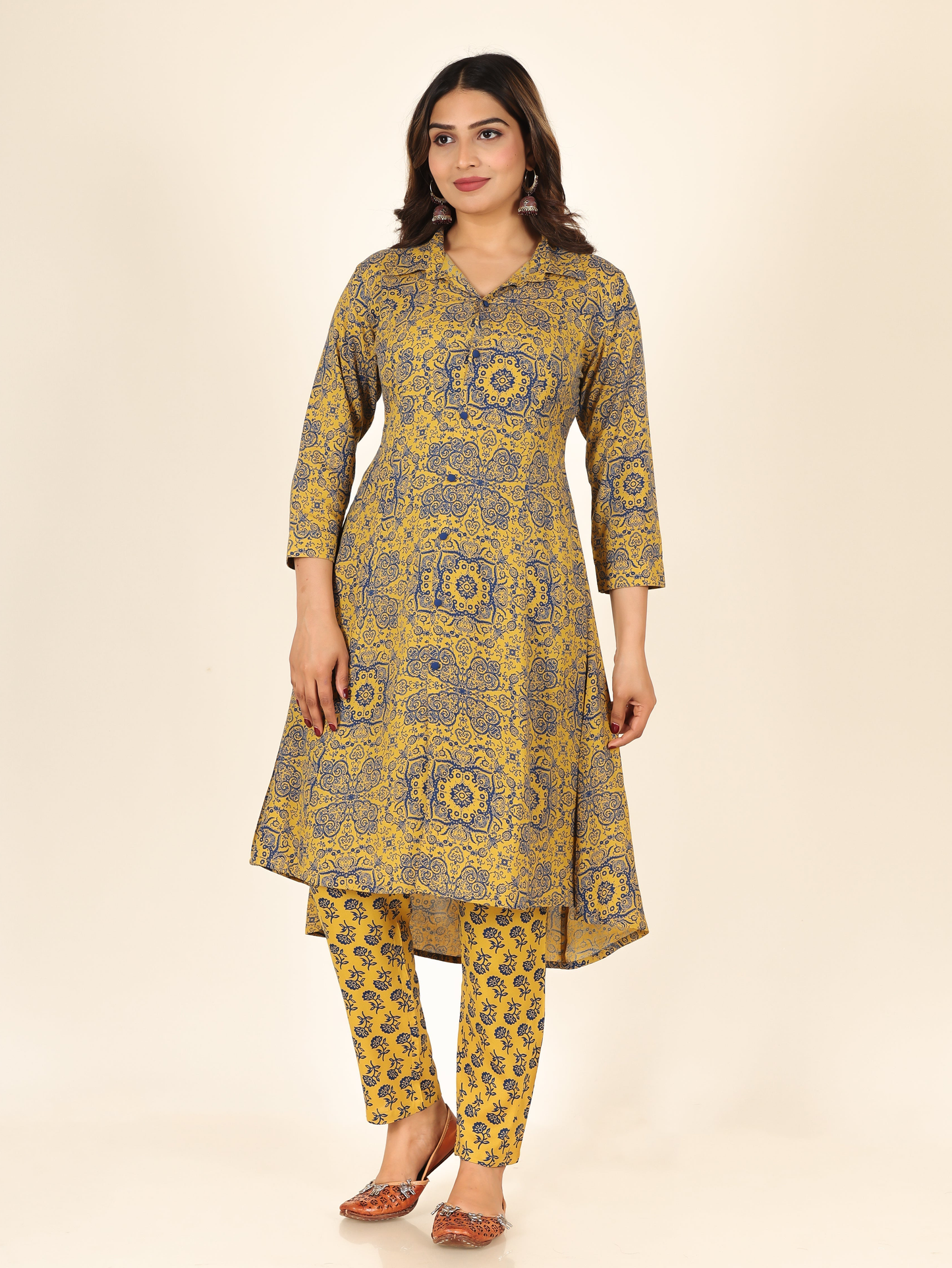 Rayon Geometric Kurta