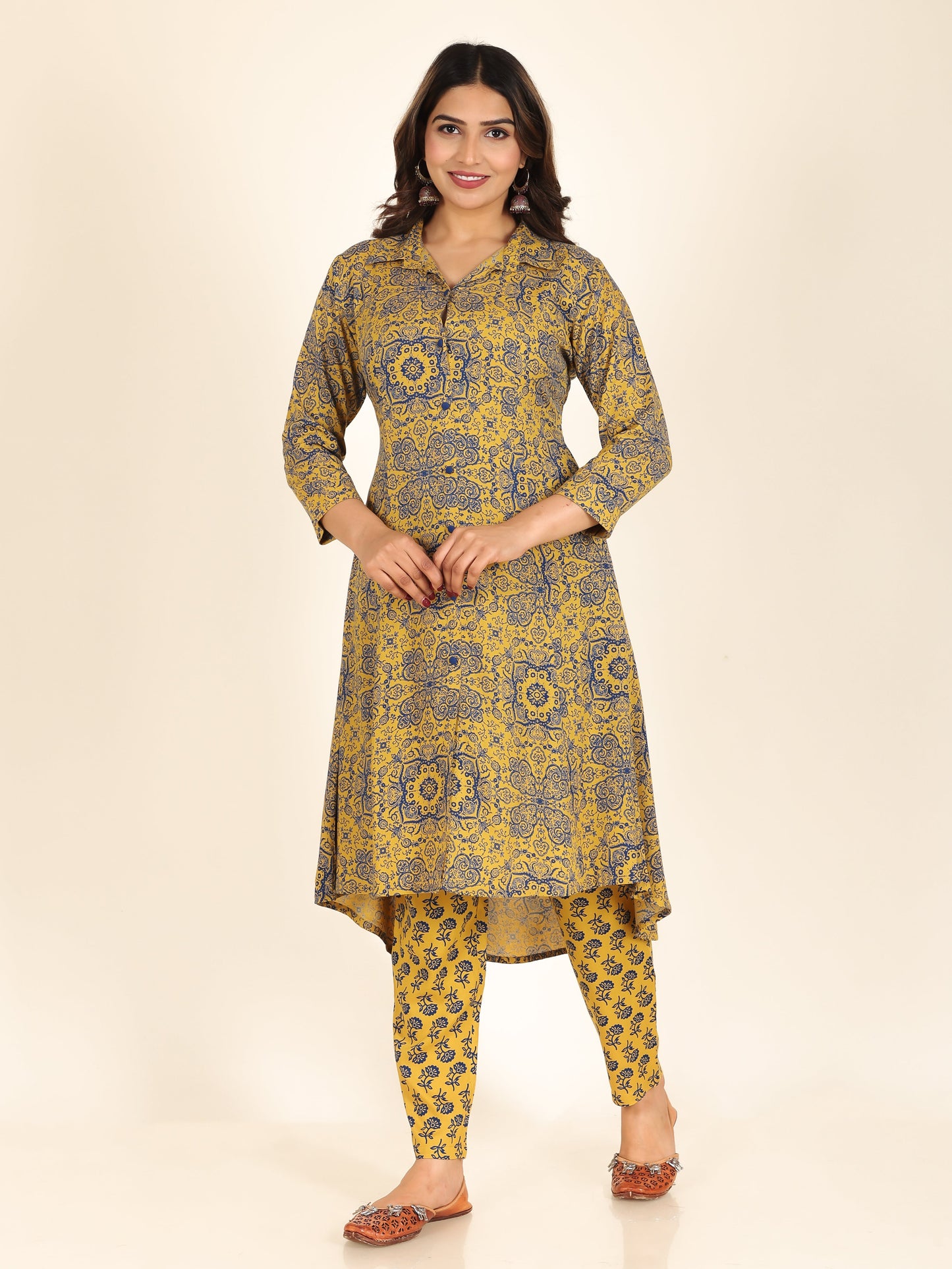 Rayon Geometric Kurta