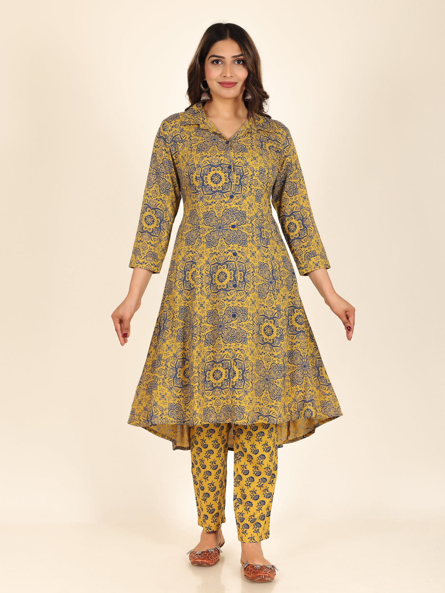 Rayon Geometric Kurta