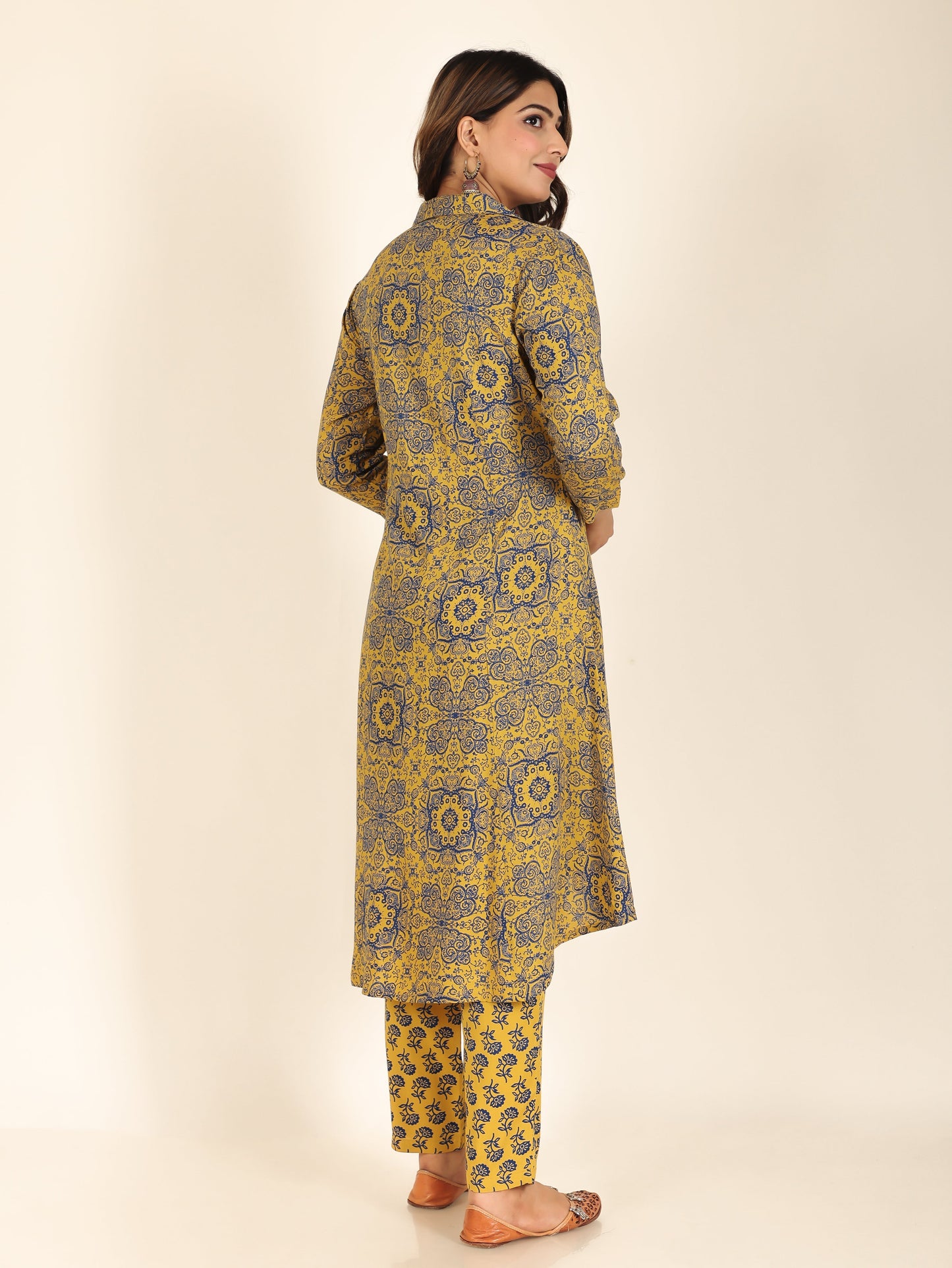 Rayon Geometric Kurta