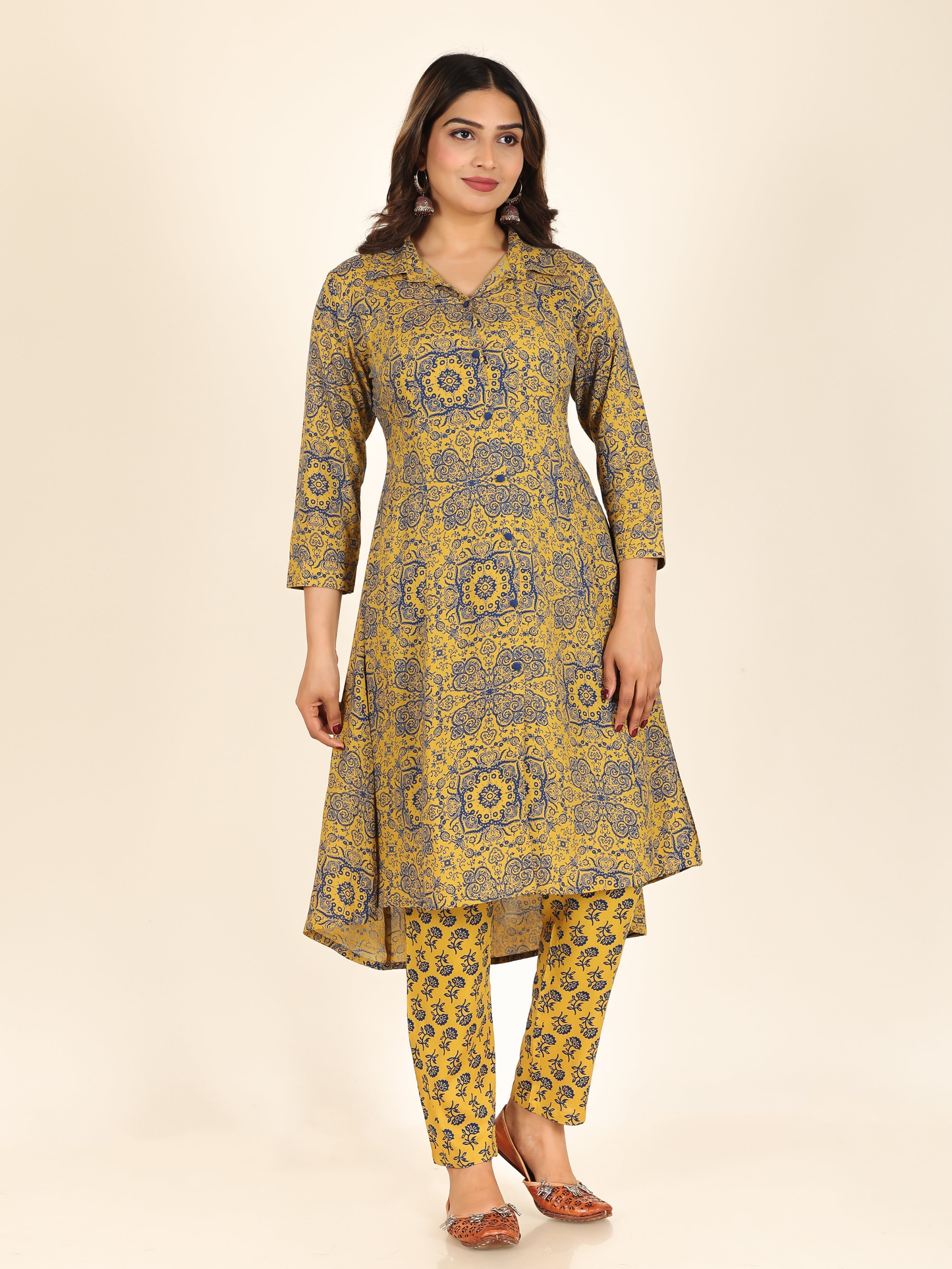 Rayon Geometric Kurta