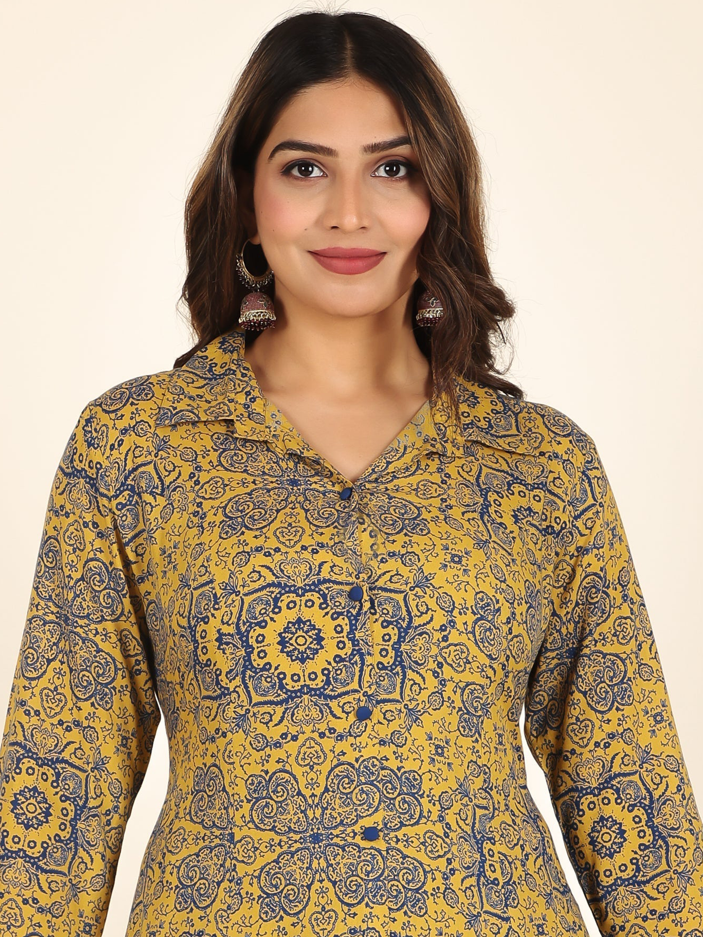 Rayon Geometric Kurta