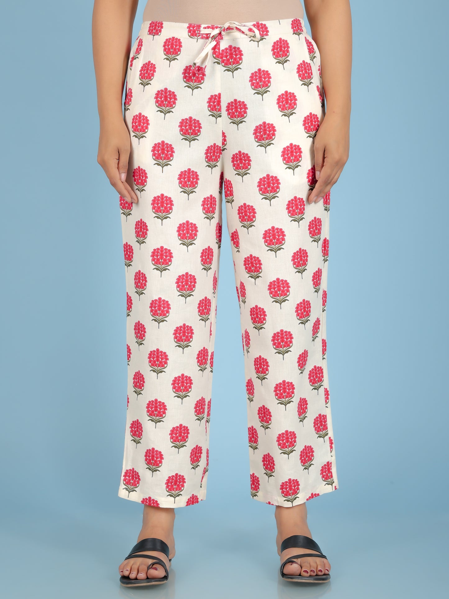 Linen Cotton Floral Pant