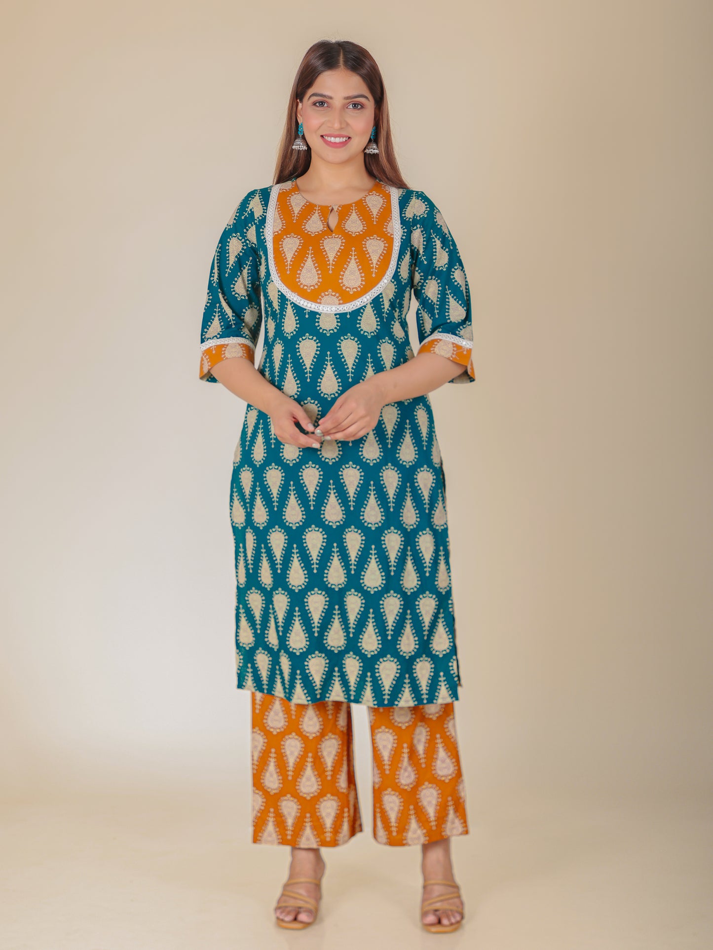 Soft Cotton Floral Kurta