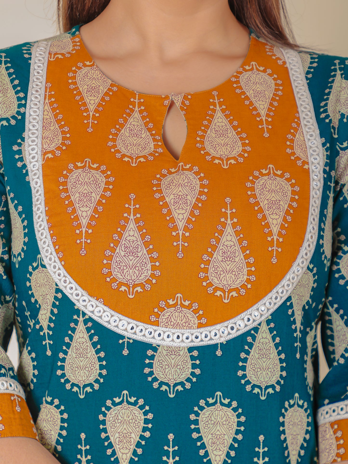 Soft Cotton Floral Kurta