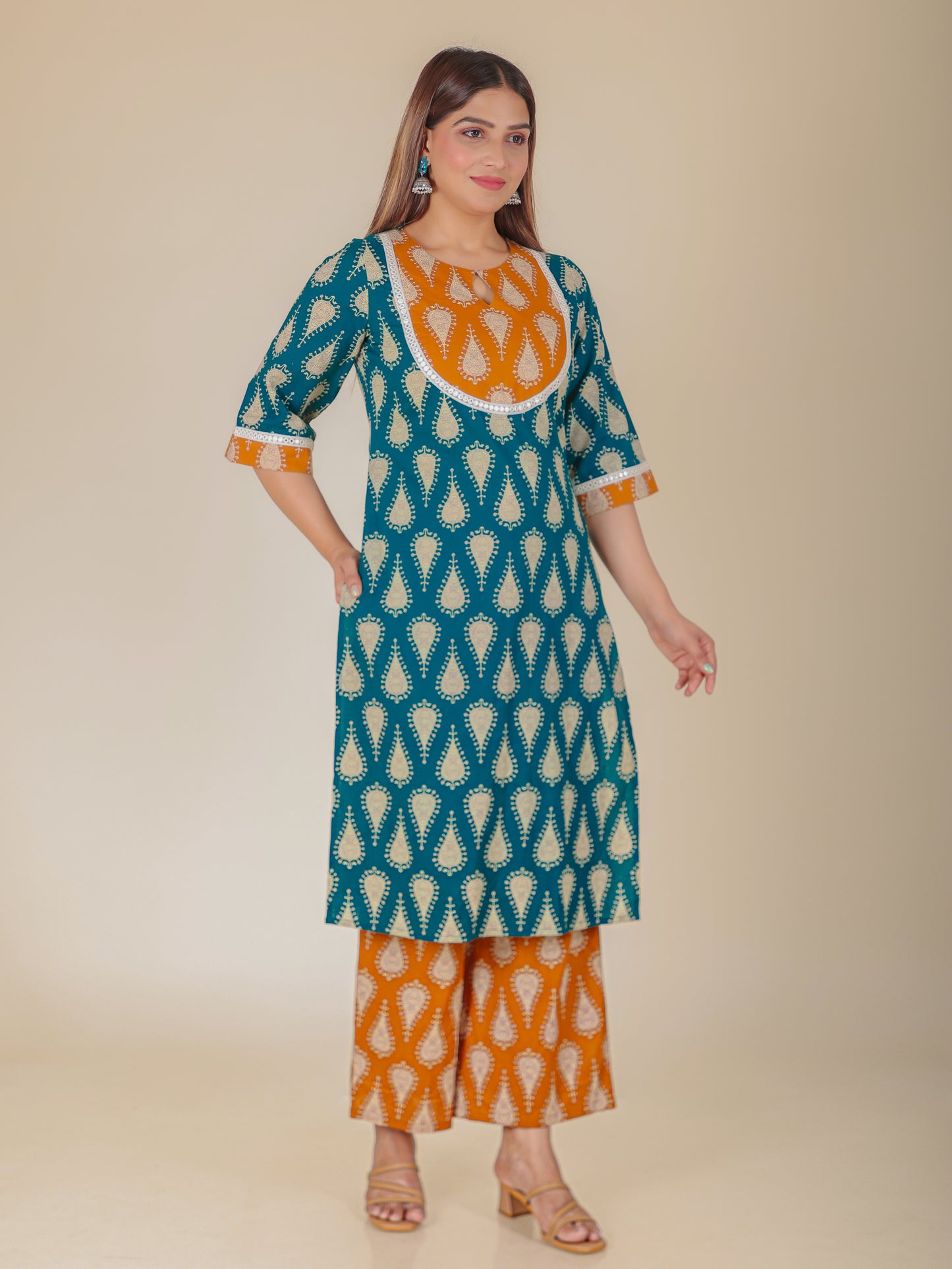 Soft Cotton Floral Kurta