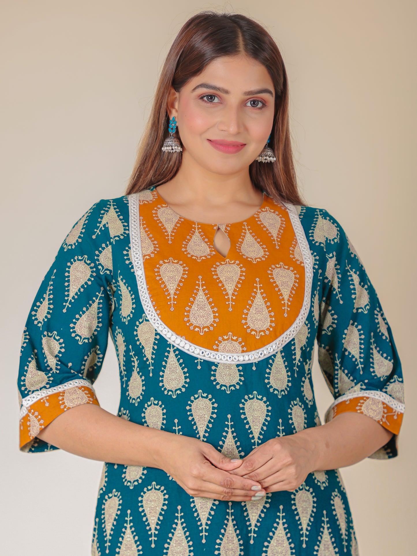 Soft Cotton Floral Kurta