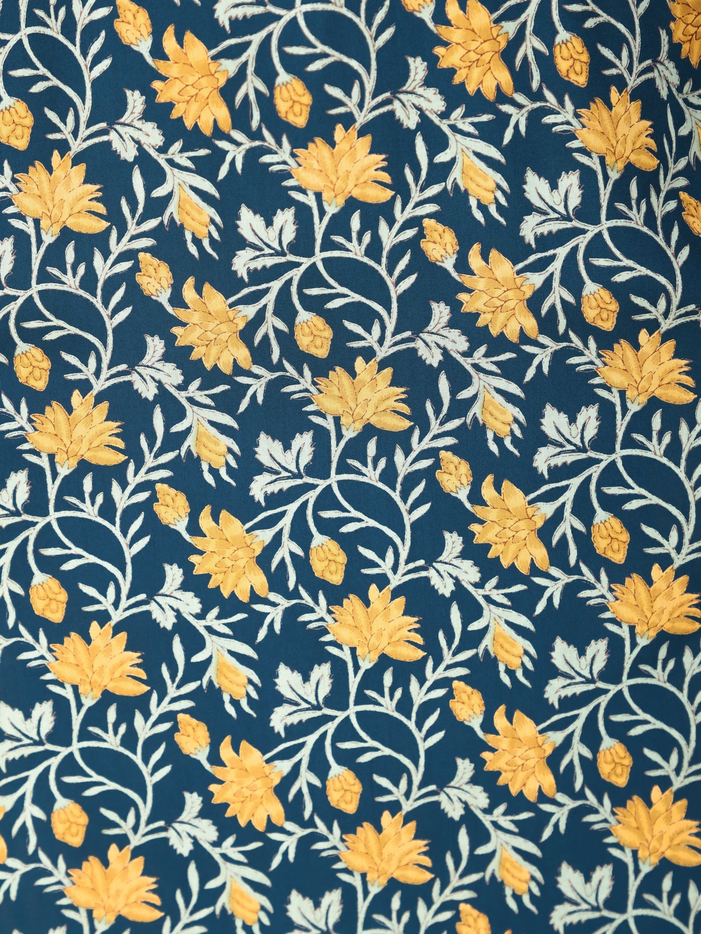 Viscose Floral Straight Blue Kurta