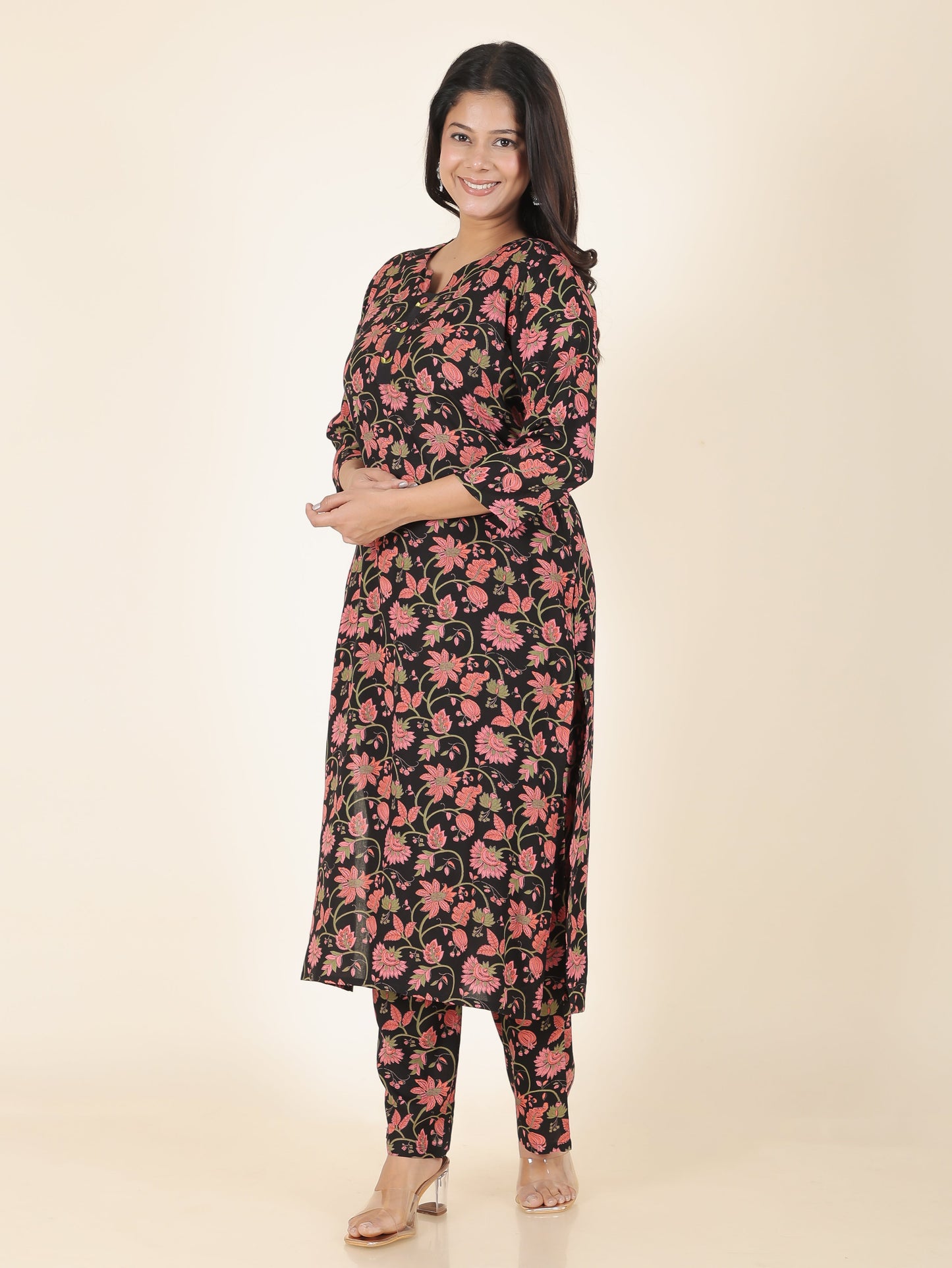 Rayon Floral Kurta