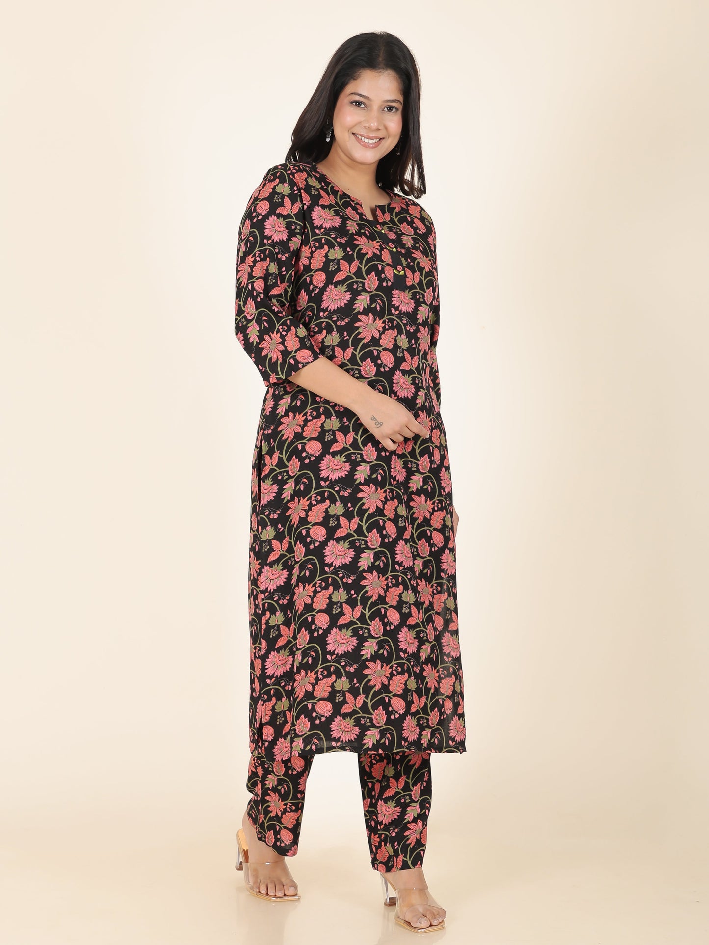 Rayon Floral Kurta