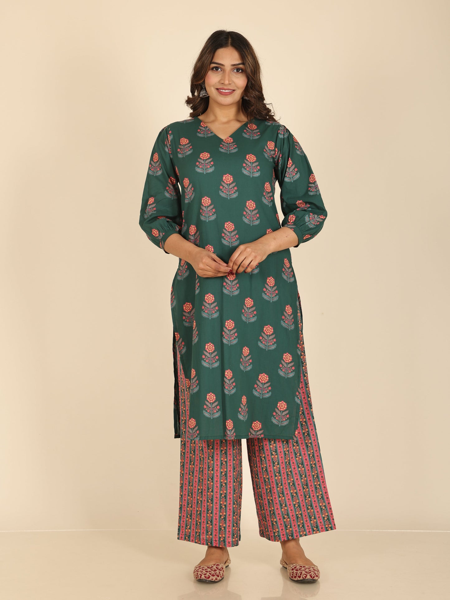 Soft Cotton Floral Kurta