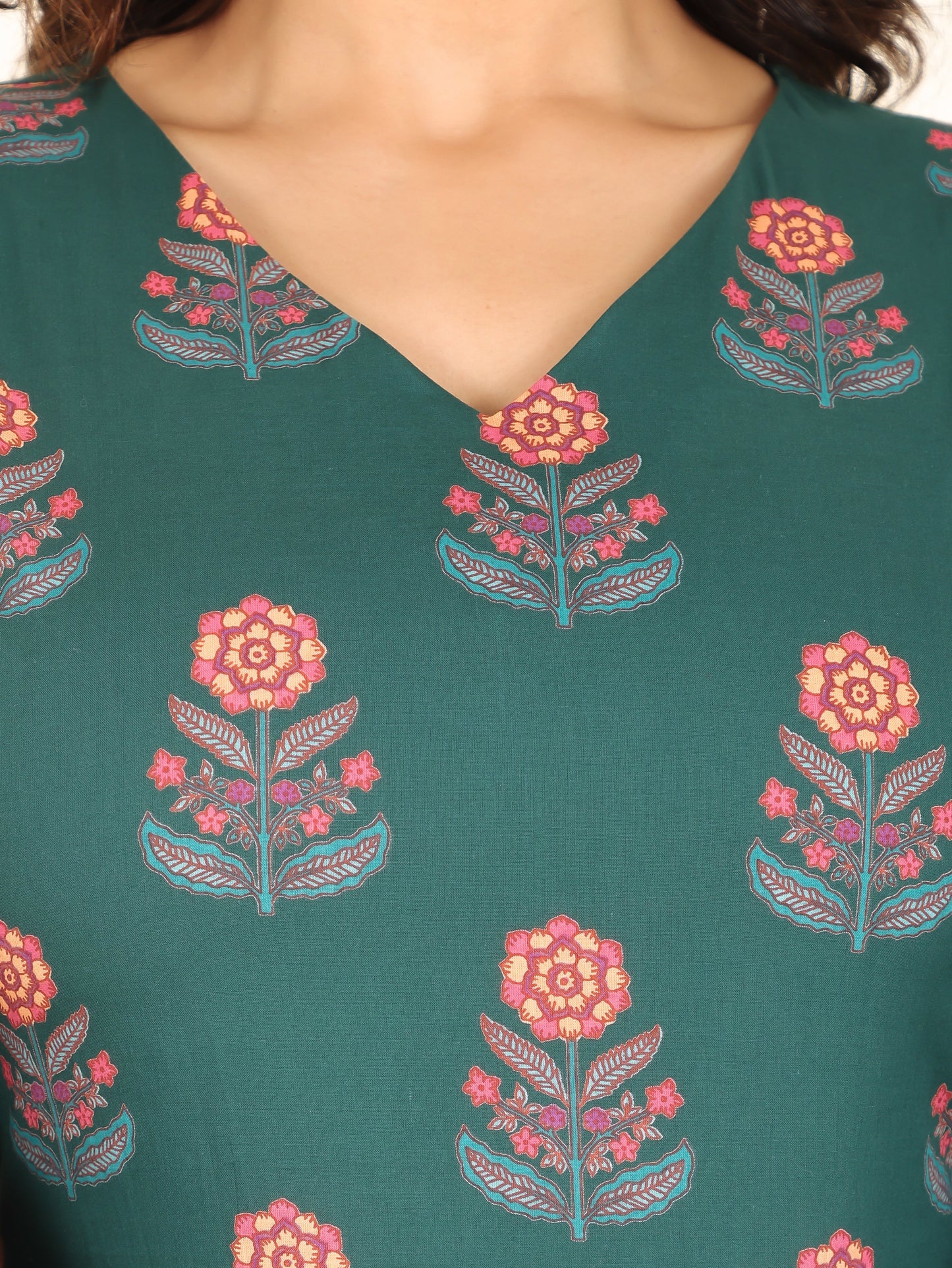 Soft Cotton Floral Kurta