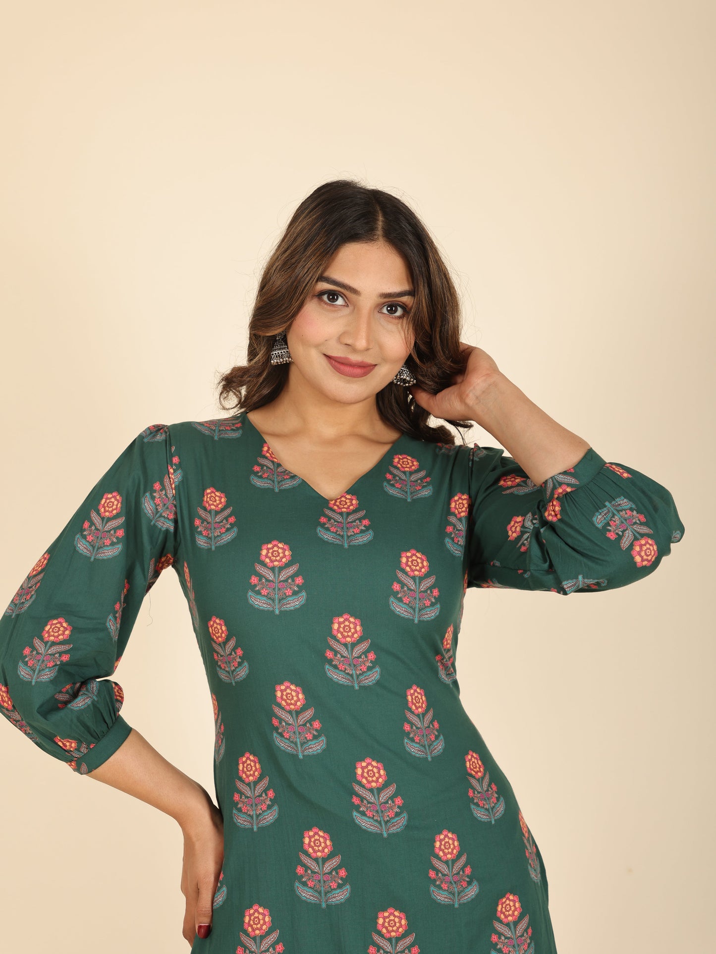 Soft Cotton Floral Kurta