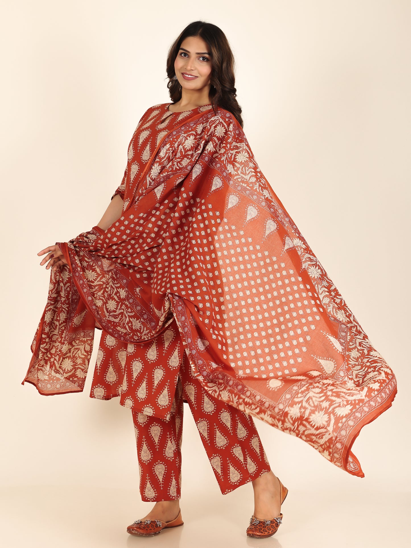 Voile Cotton Floral Dupatta