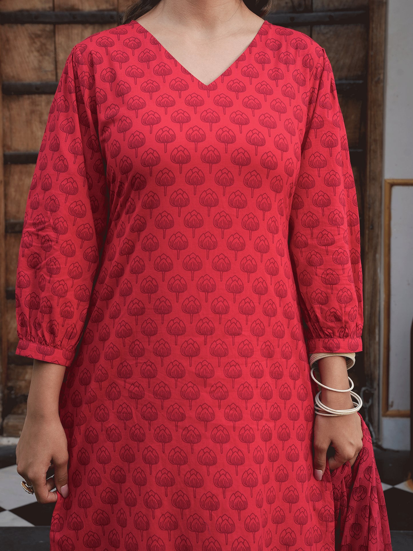 Soft Cotton Floral Kurta