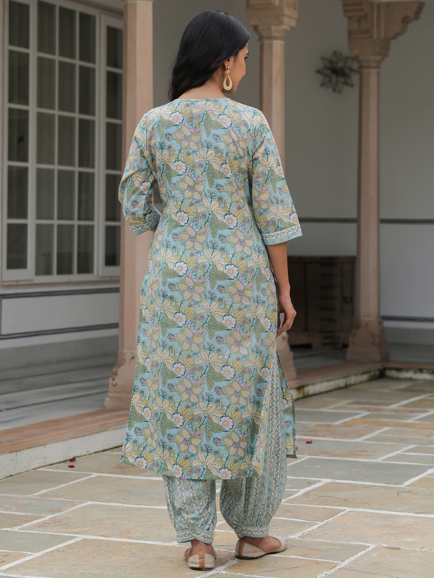 Soft Cotton Floral Kurta