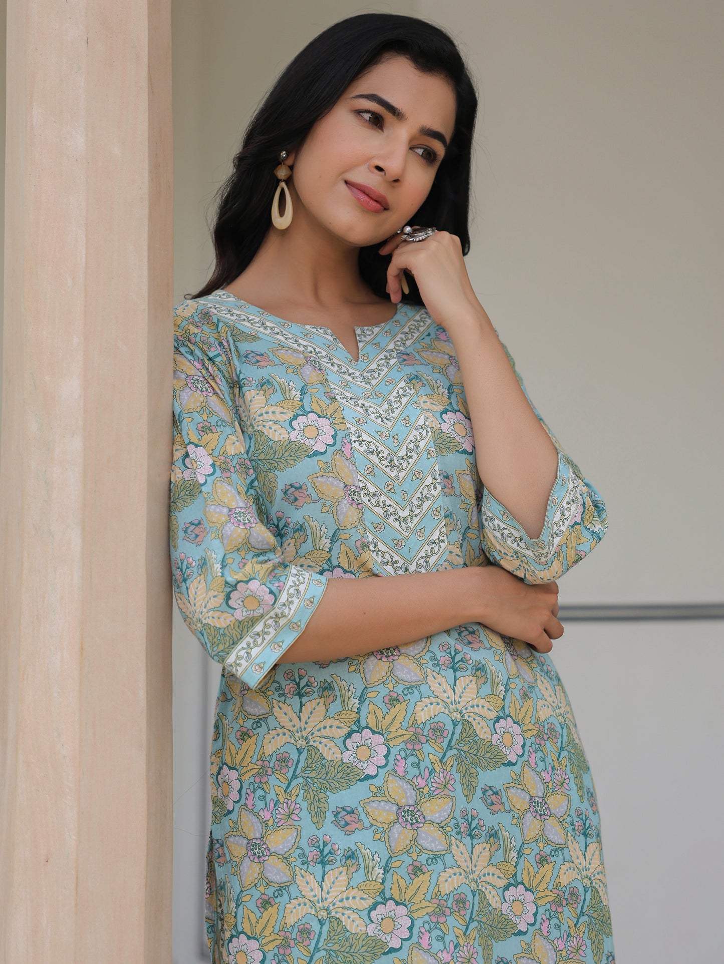 Soft Cotton Floral Kurta