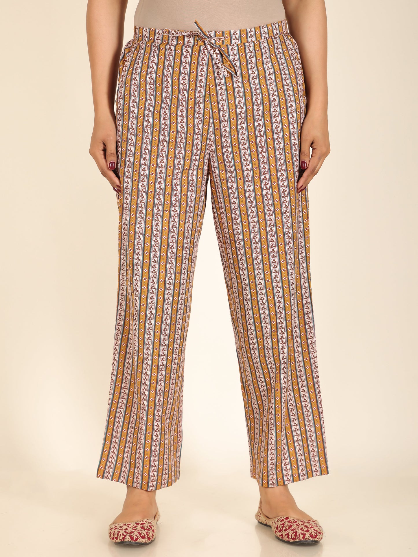 Soft Cotton Striped Pant