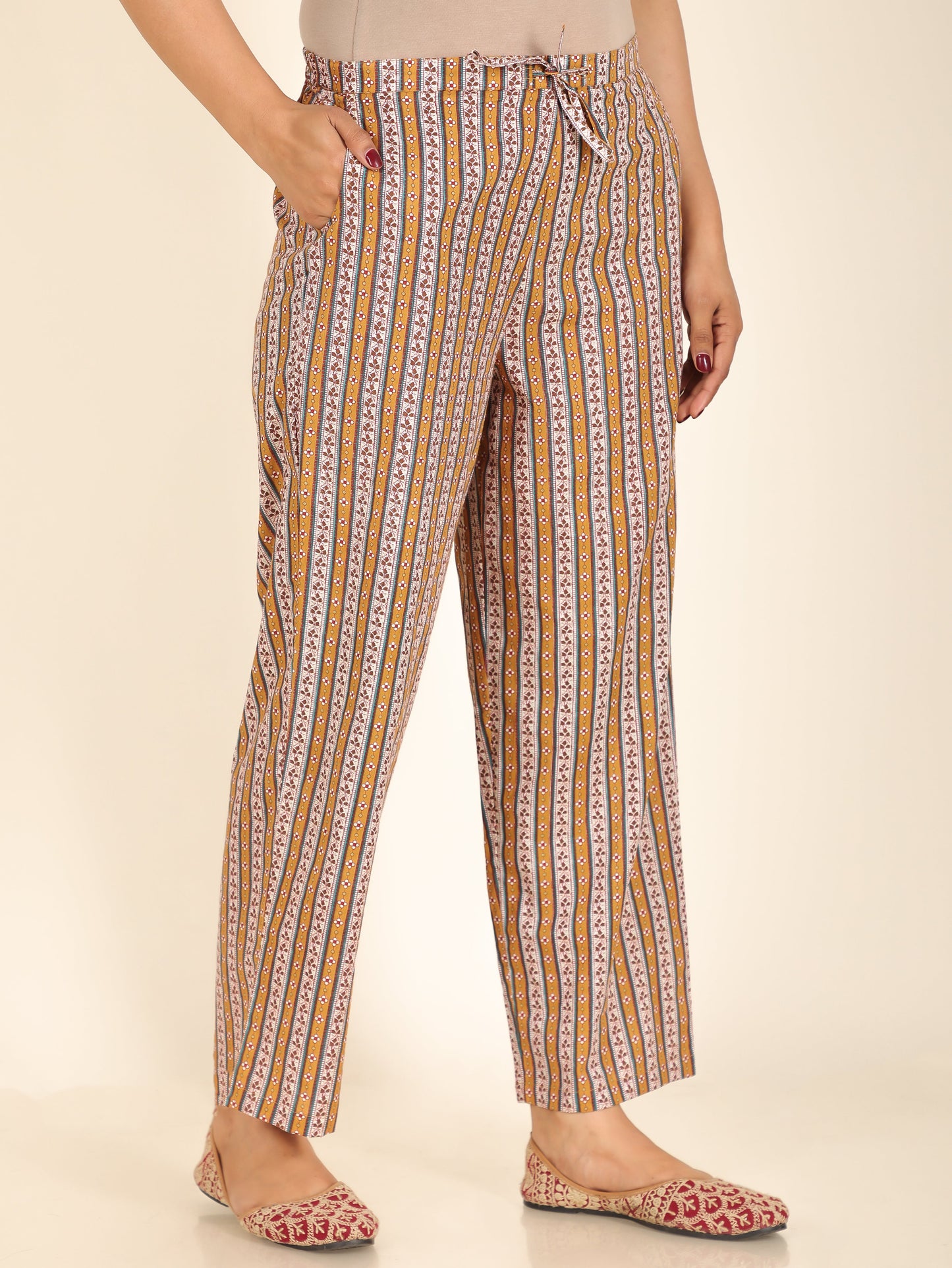 Soft Cotton Striped Pant