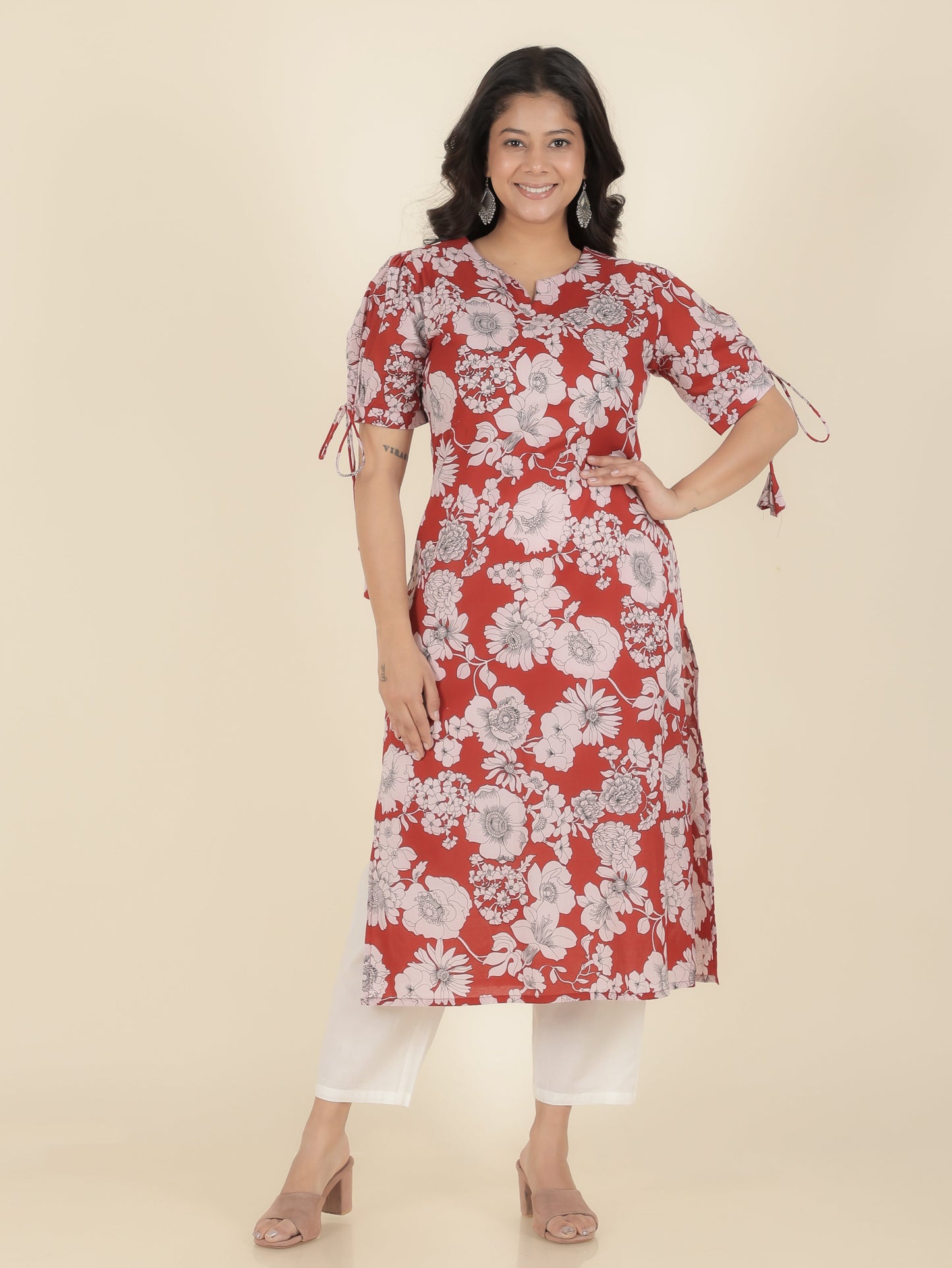 Soft Cotton Floral Kurta