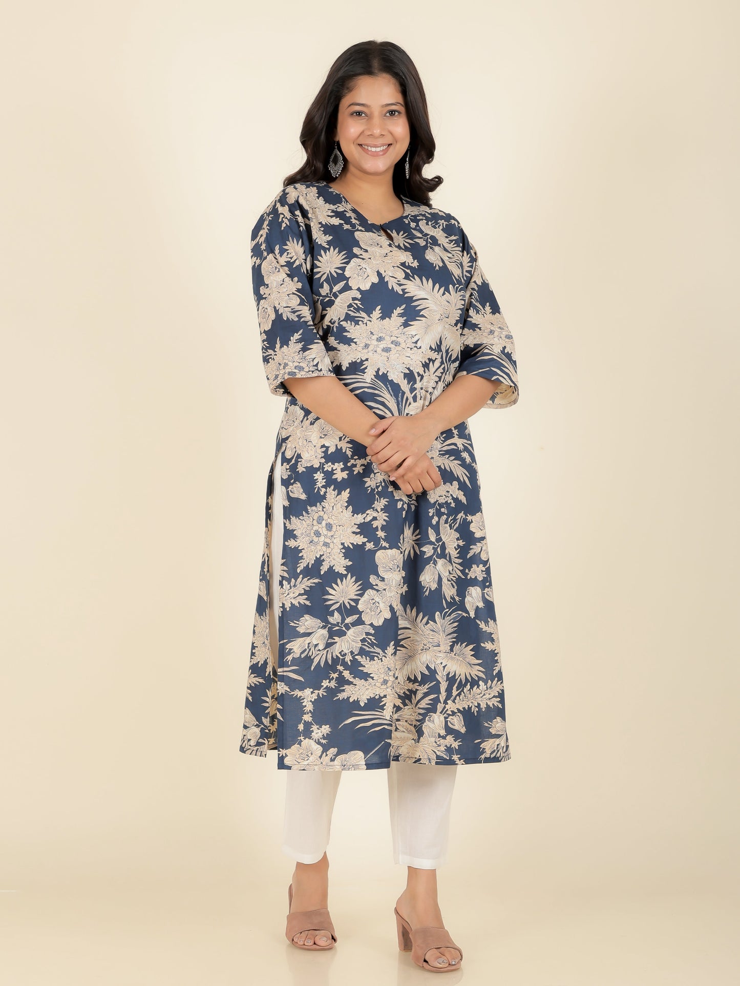 Soft Cotton Floral Kurta