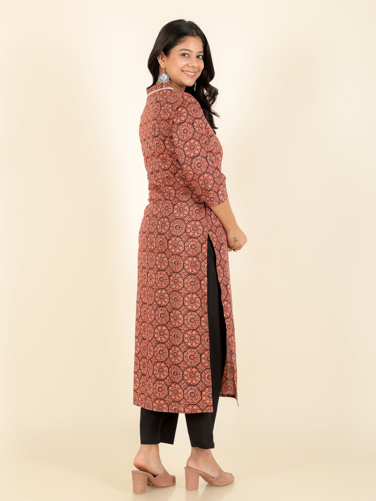 Soft Cotton Geometric Kurta