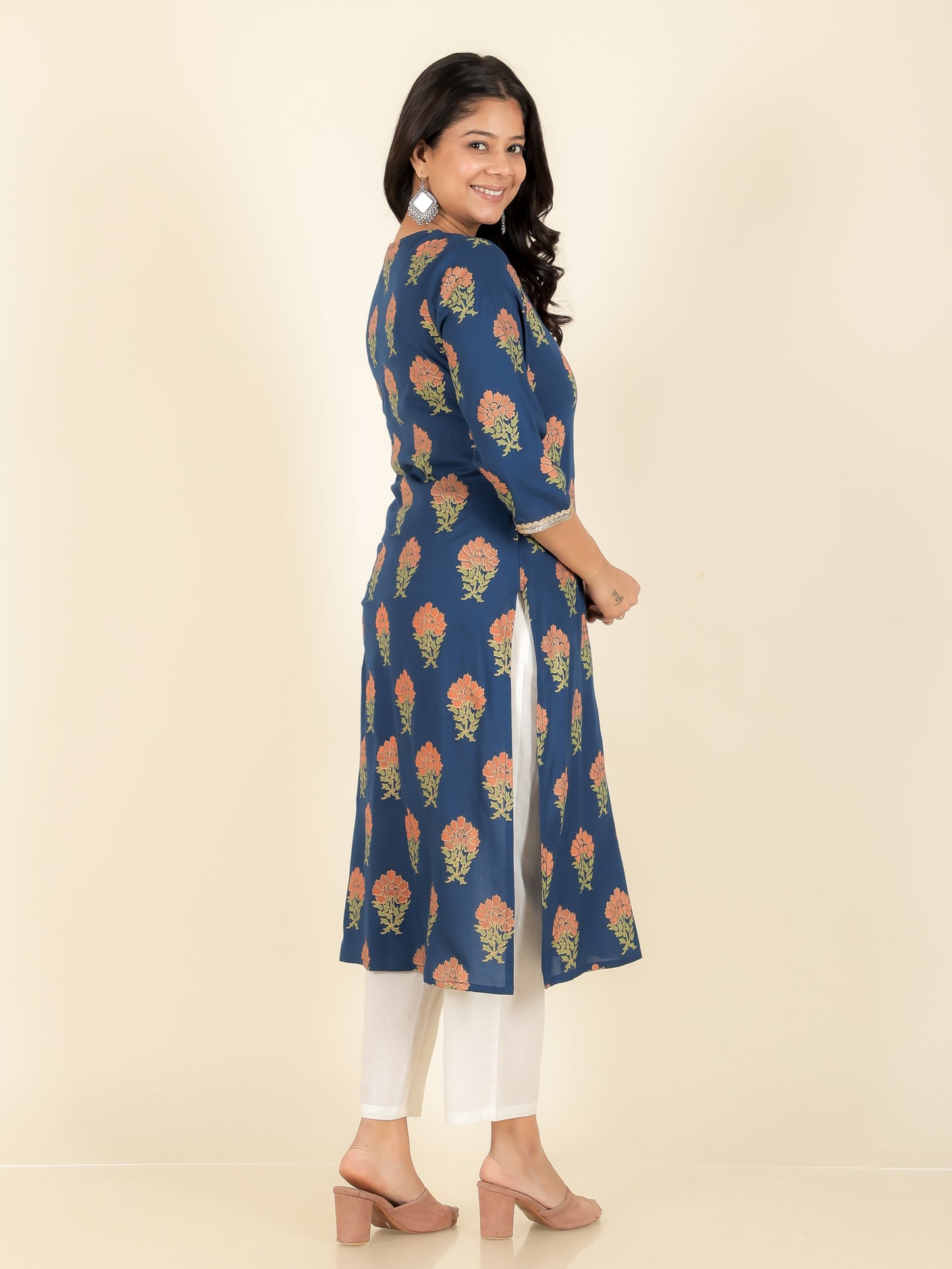 Rayon Floral Kurta