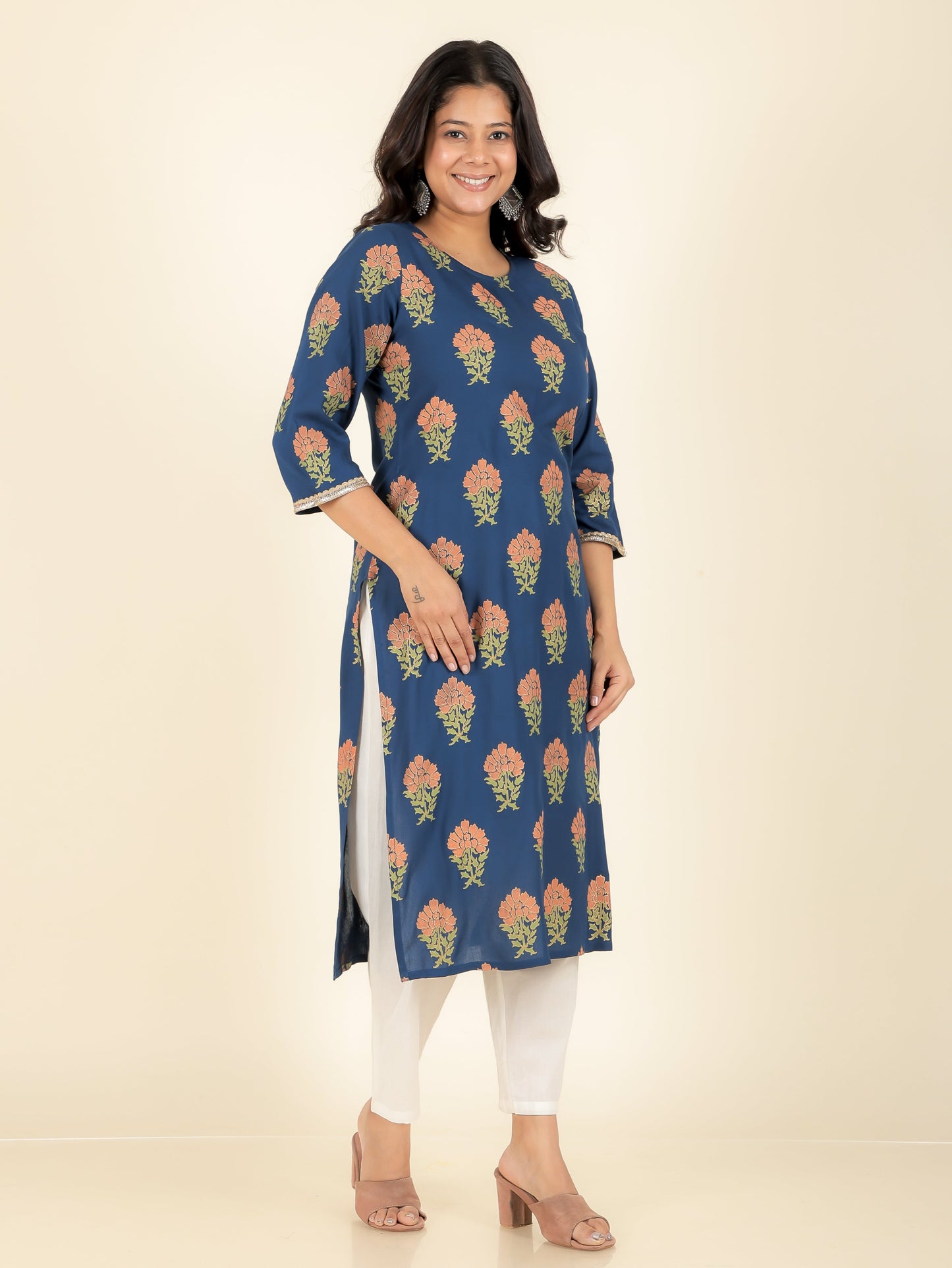 Rayon Floral Kurta