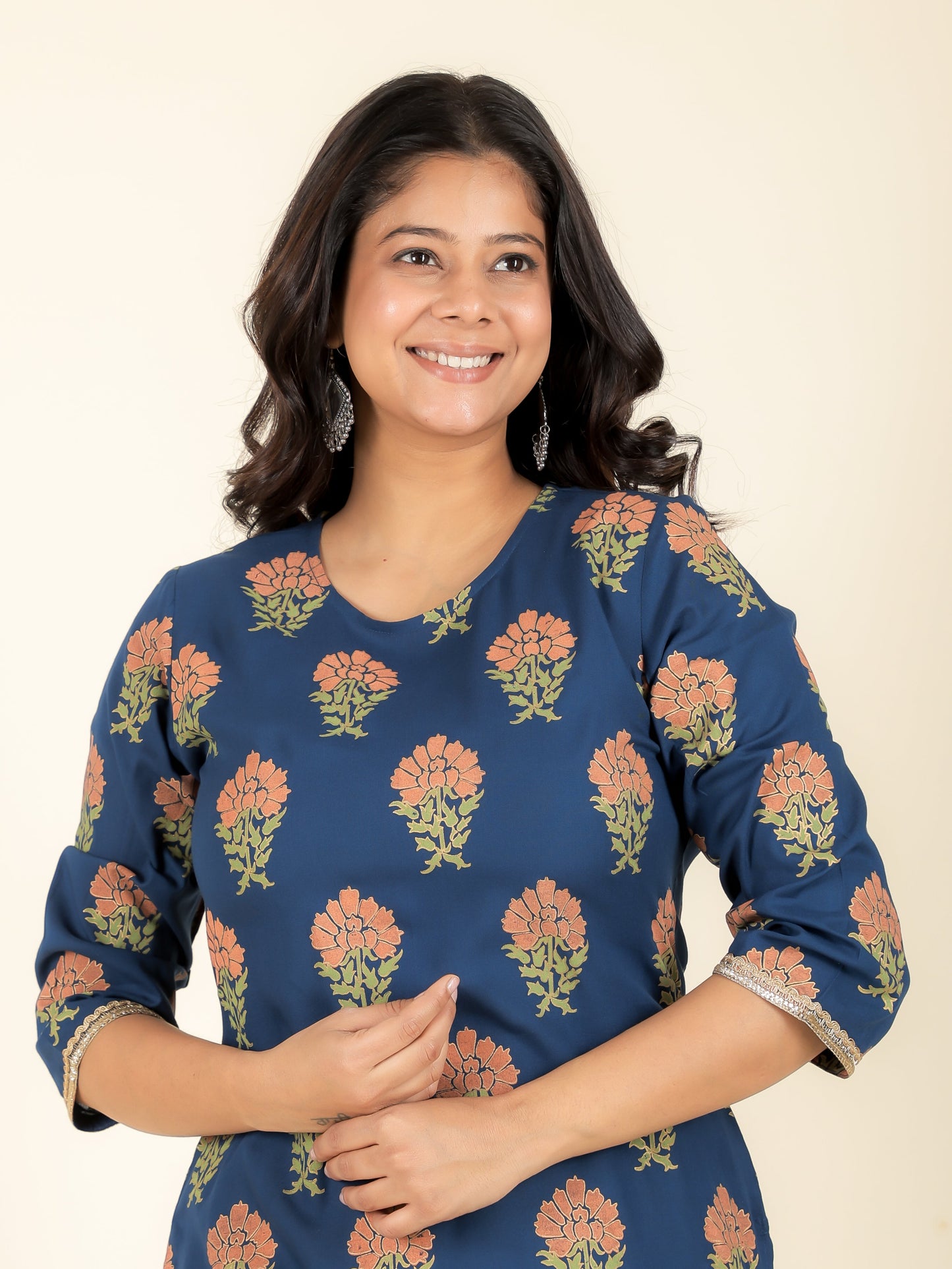 Rayon Floral Kurta