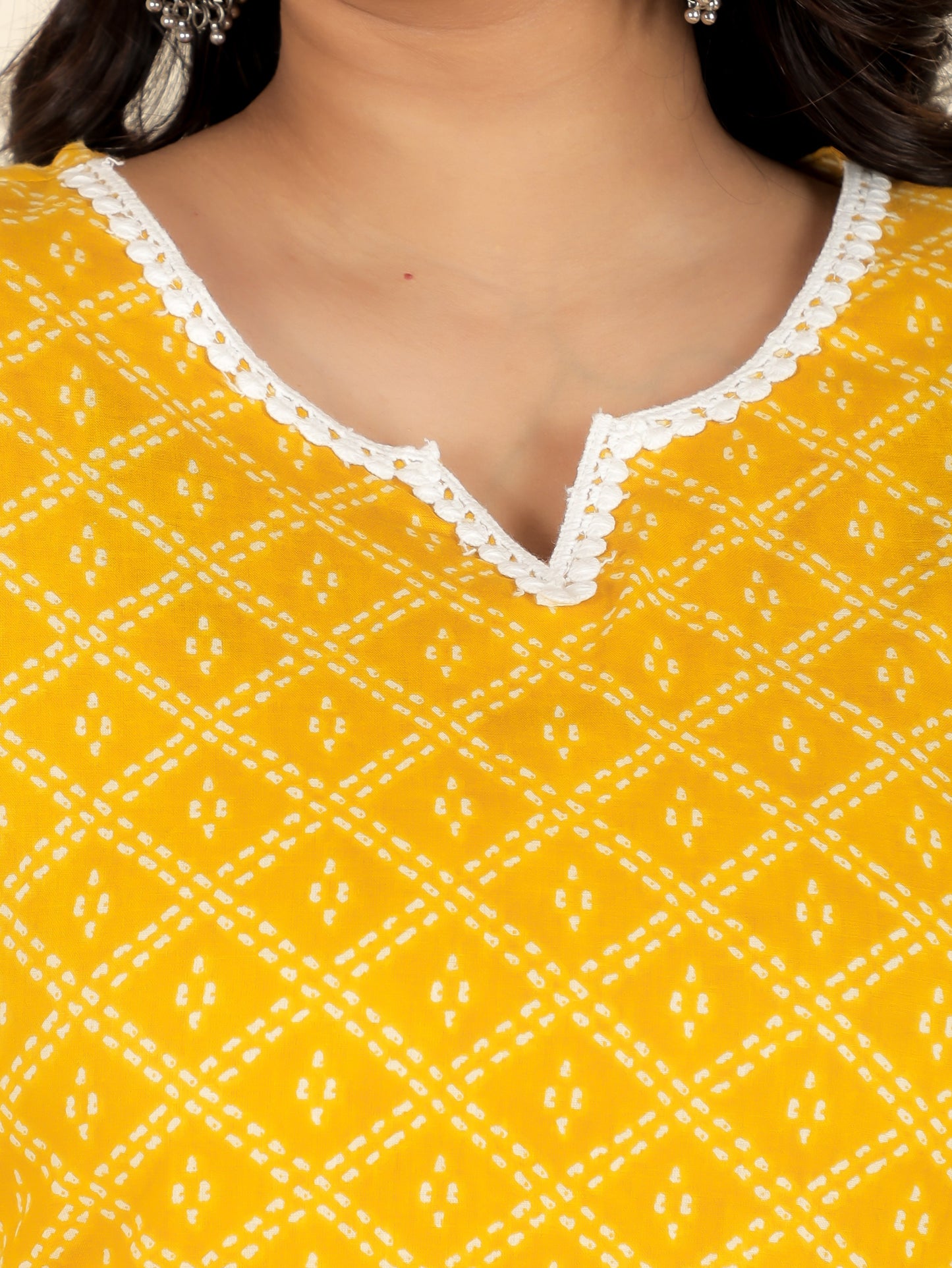 Soft Cotton Geometric Kurta