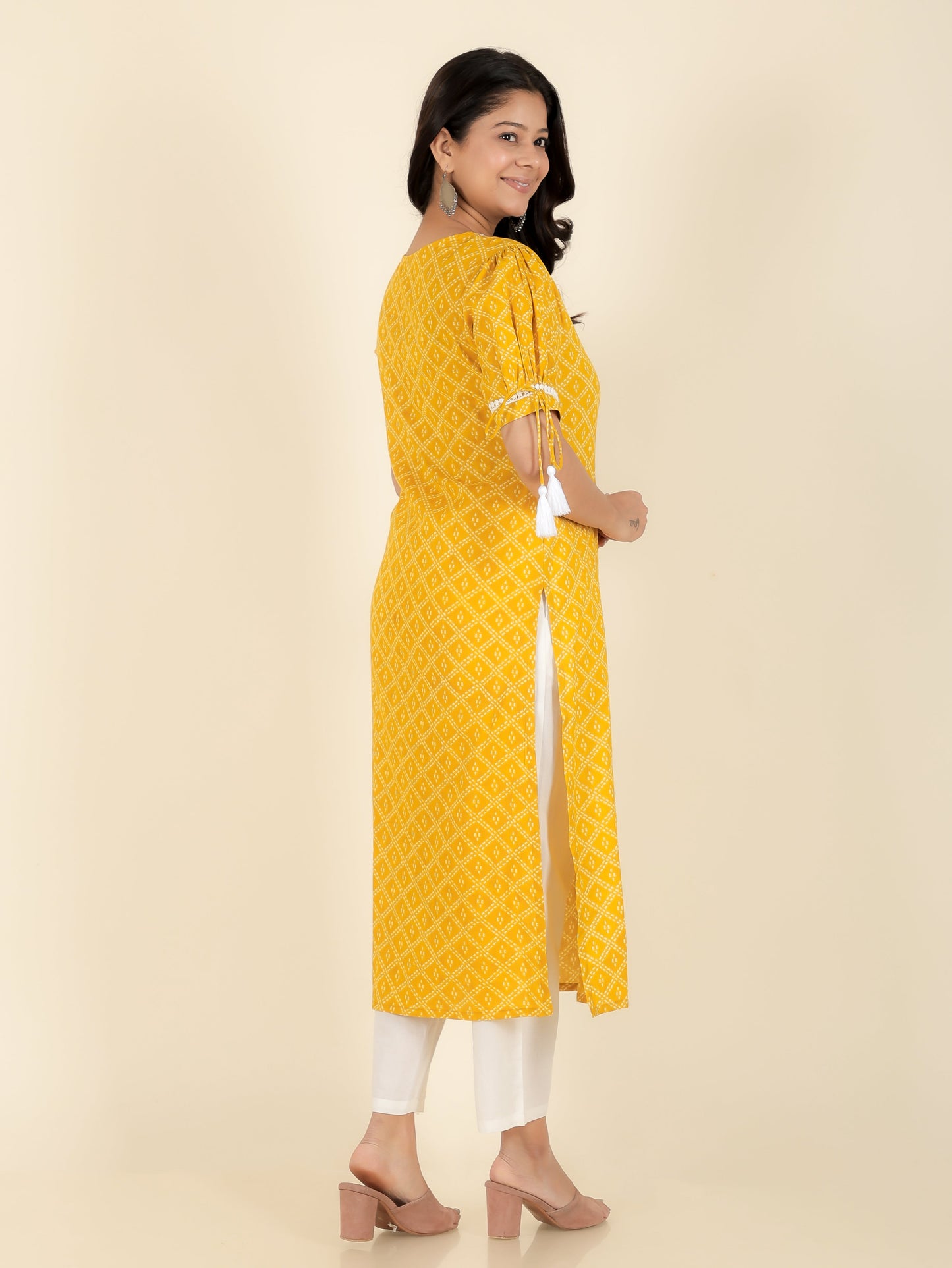 Soft Cotton Geometric Kurta