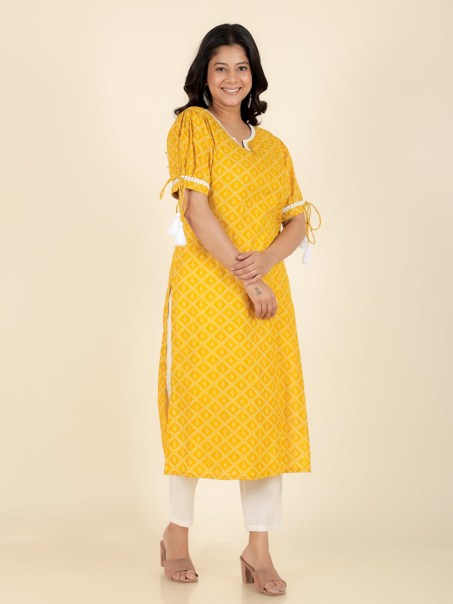 Soft Cotton Geometric Kurta