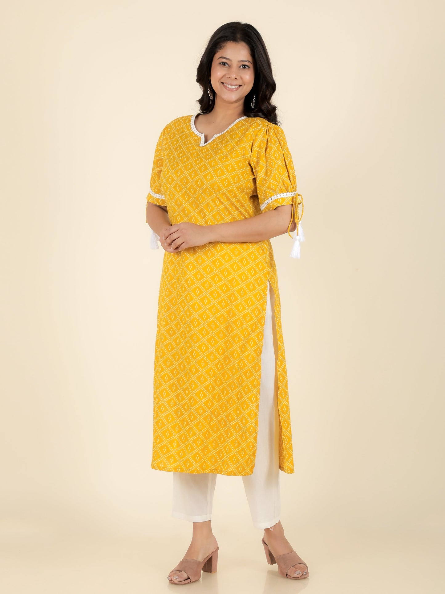 Soft Cotton Geometric Kurta