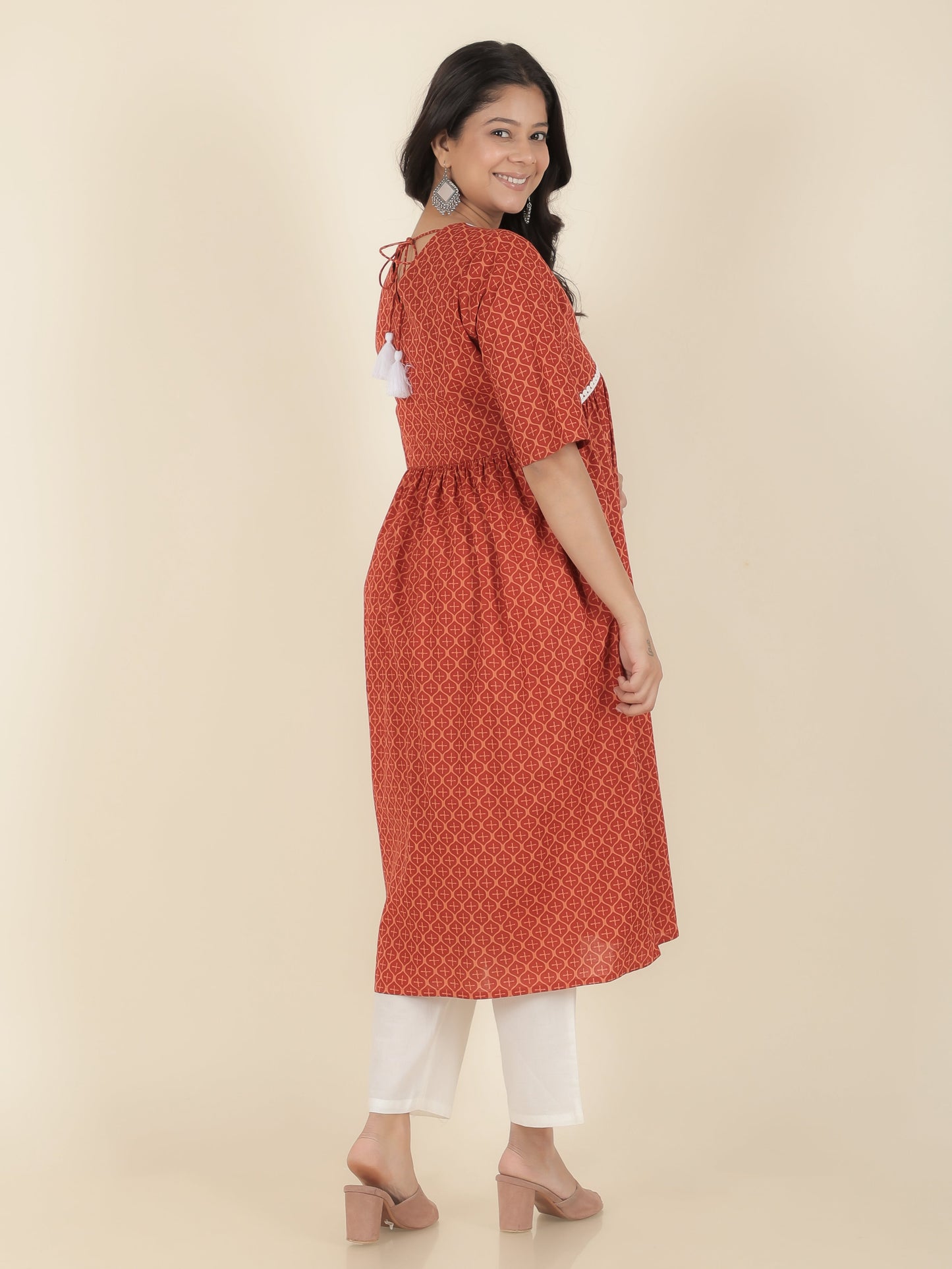 Soft Cotton Geometric Kurta