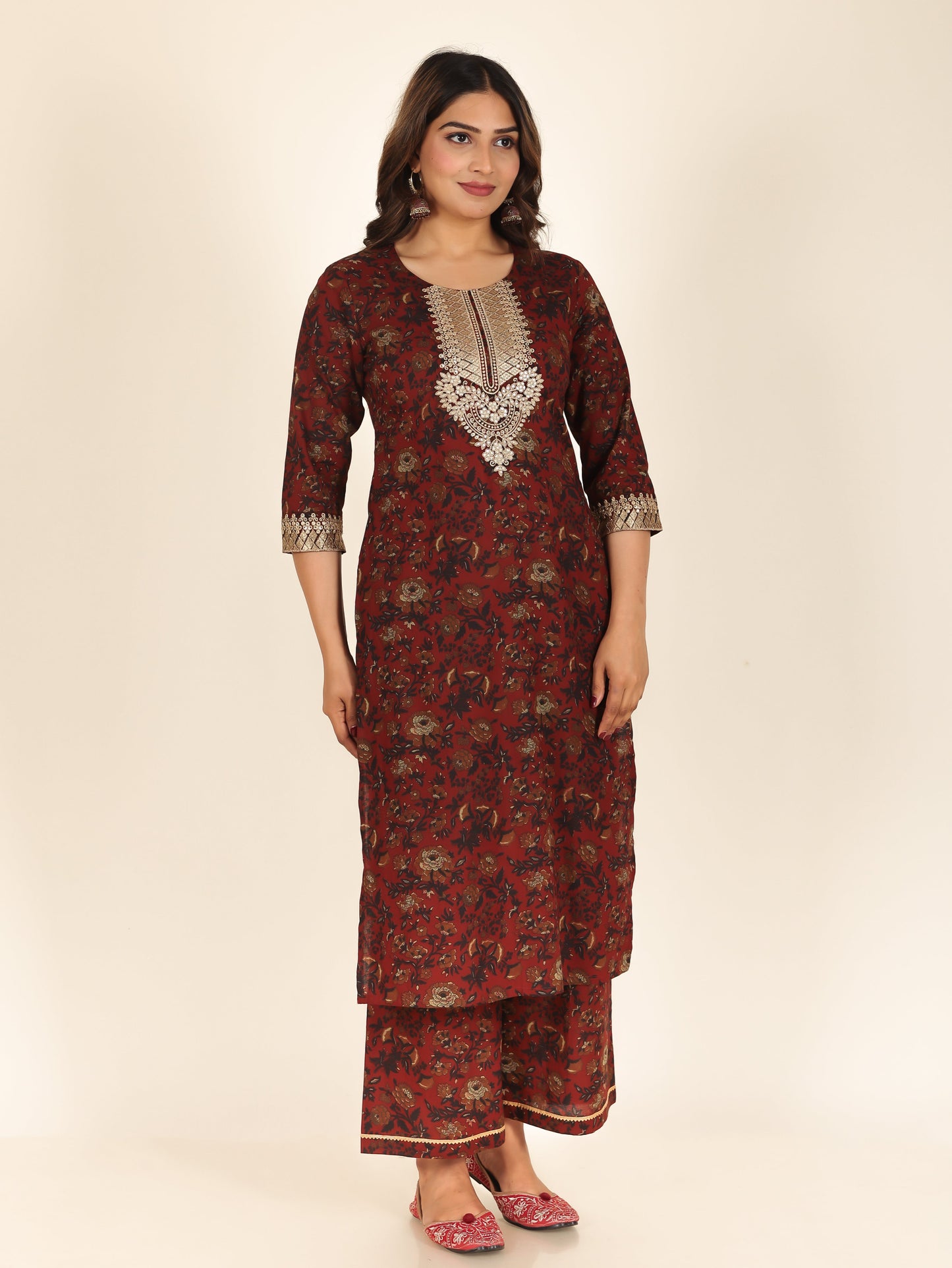 Soft Cotton Floral Kurta