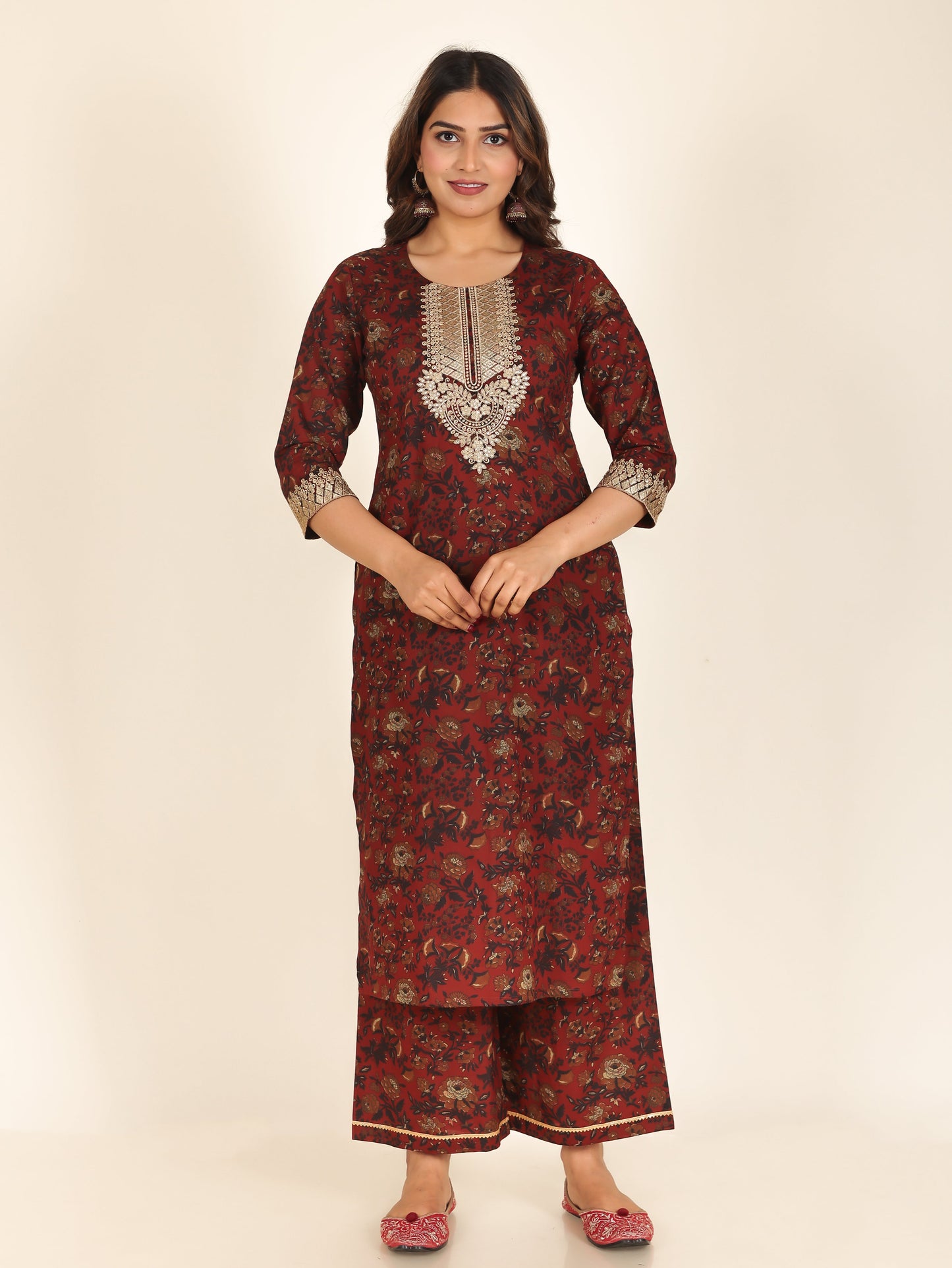 Soft Cotton Floral Kurta