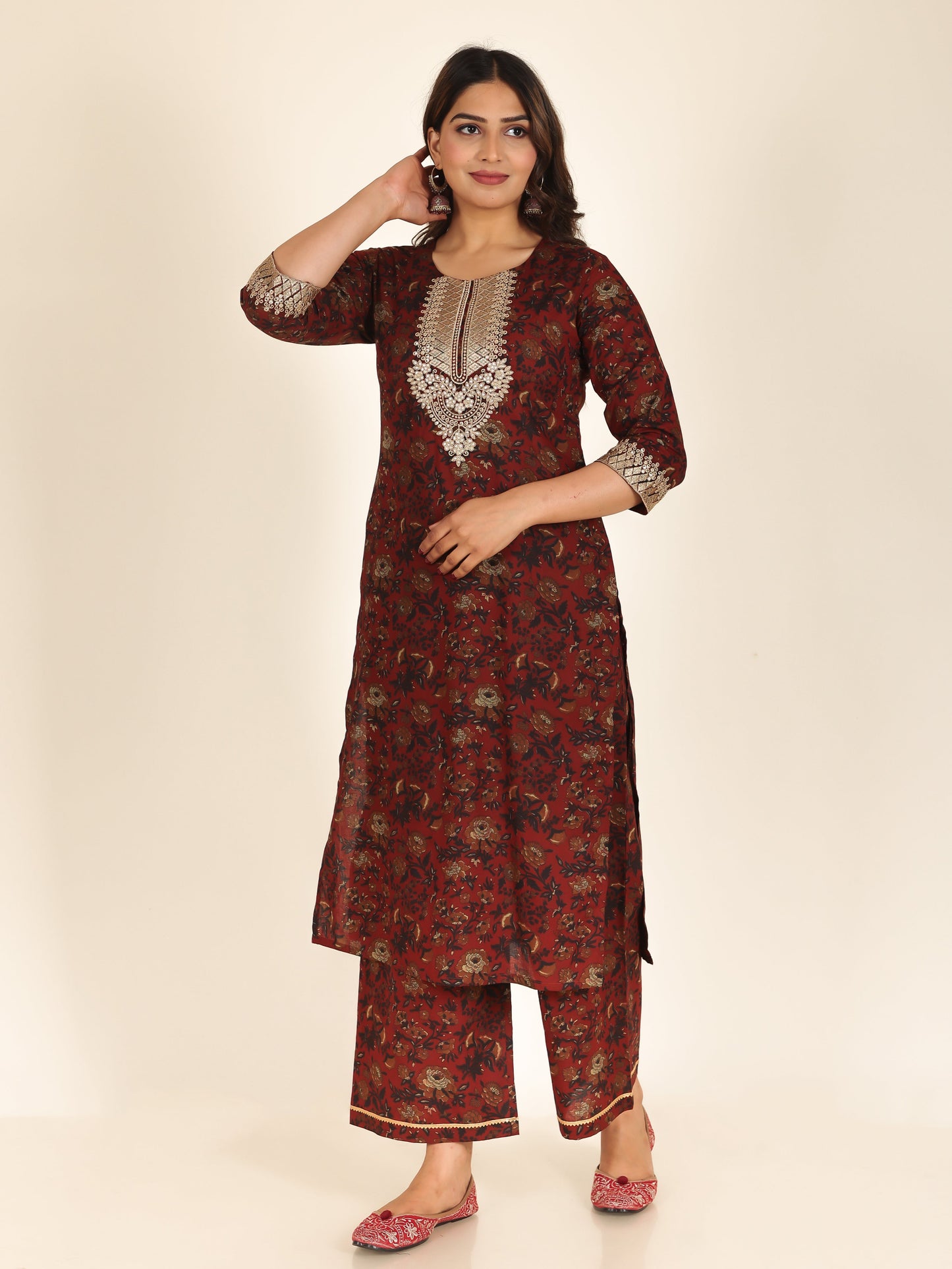 Soft Cotton Floral Kurta