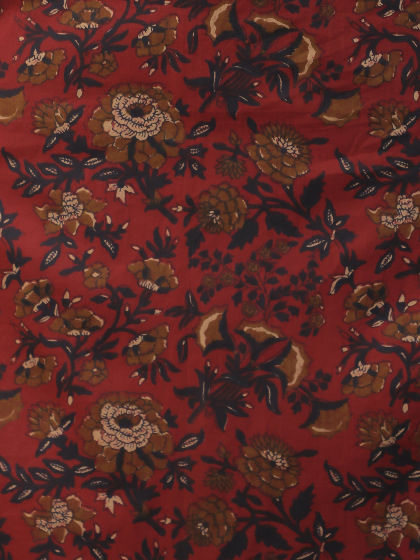 Embroidered Soft Cotton Floral Straight Maroon Kurta