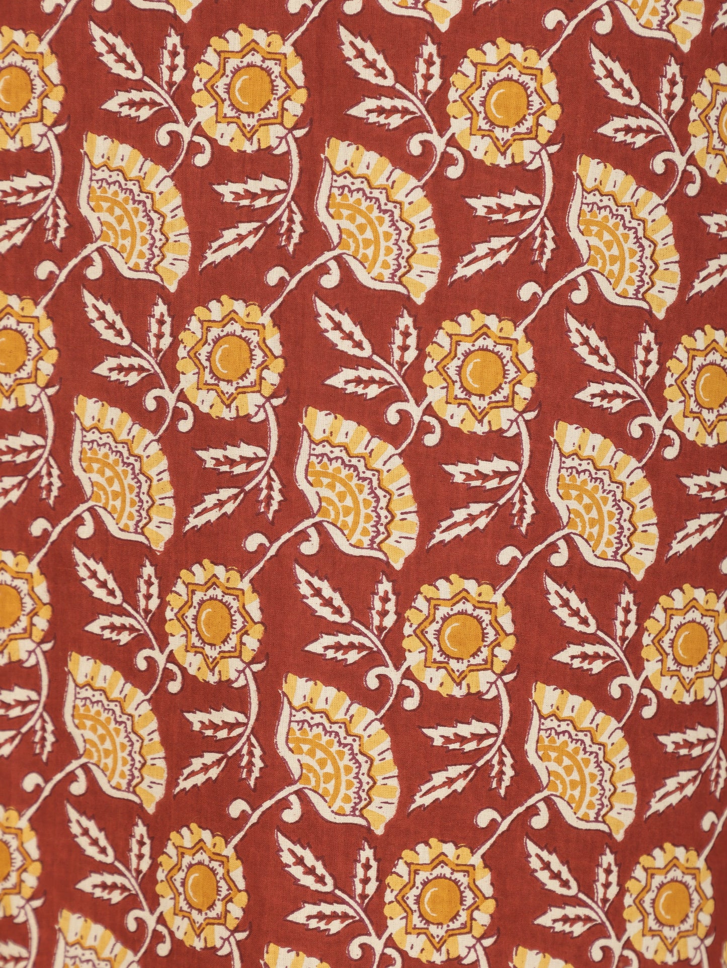 Soft Cotton Floral Straight Red Kurta