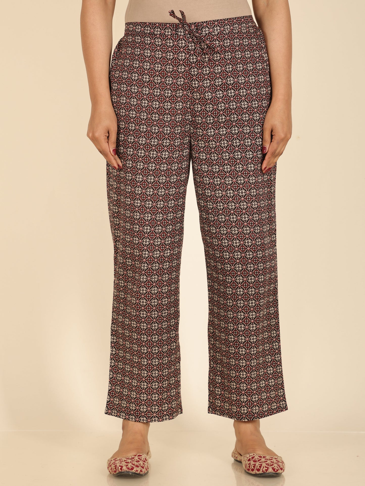 Soft Cotton Geometric Pant