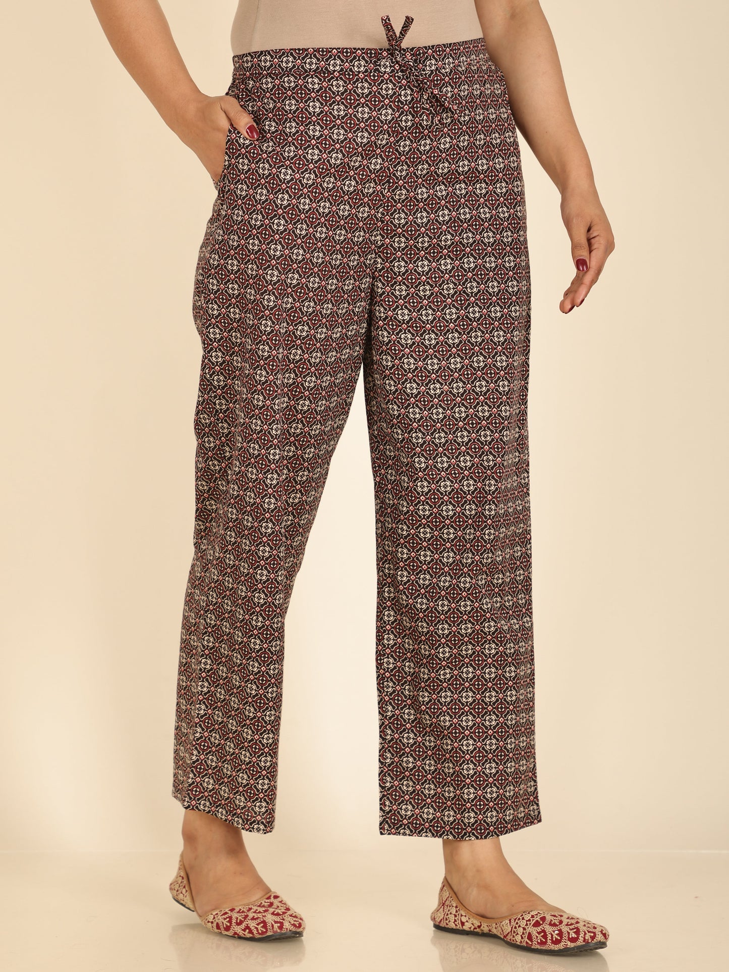 Soft Cotton Geometric Pant