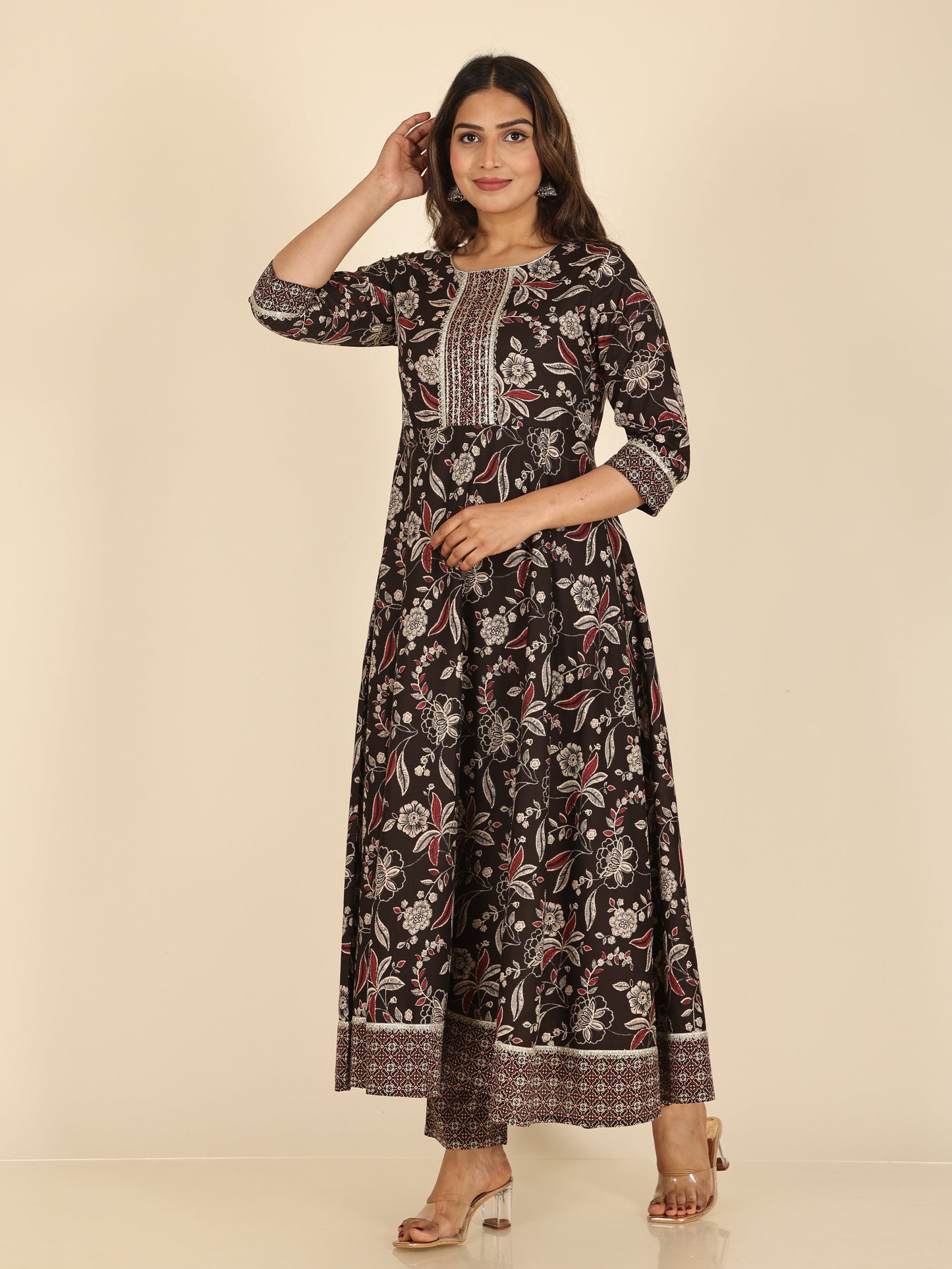 Soft Cotton Floral Kurta