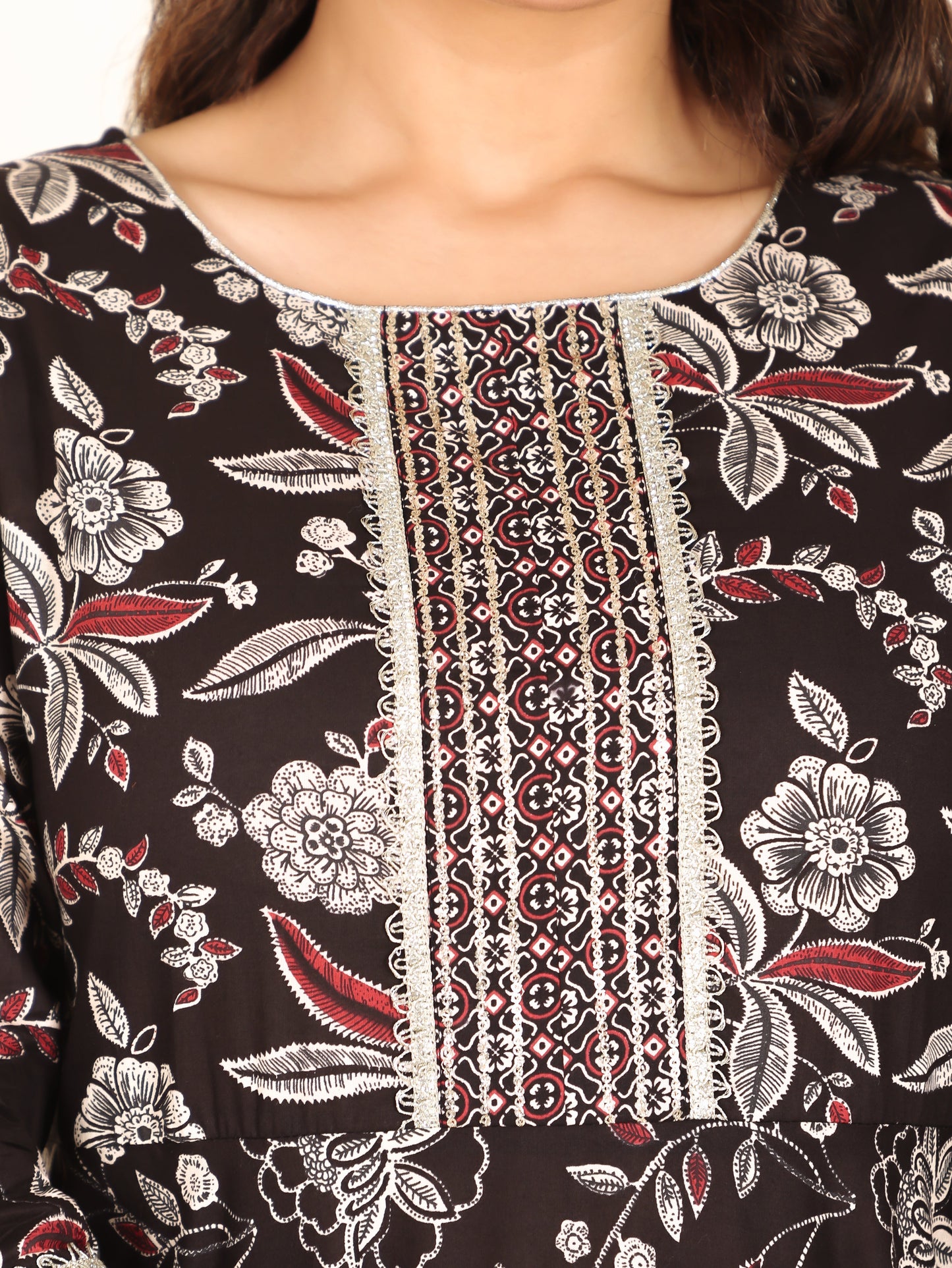 Soft Cotton Floral Kurta