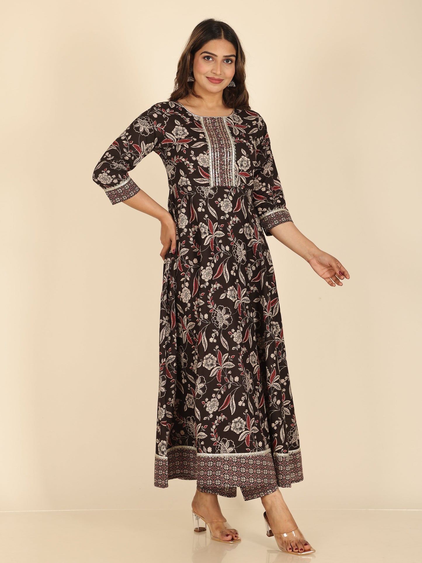 Soft Cotton Floral Kurta