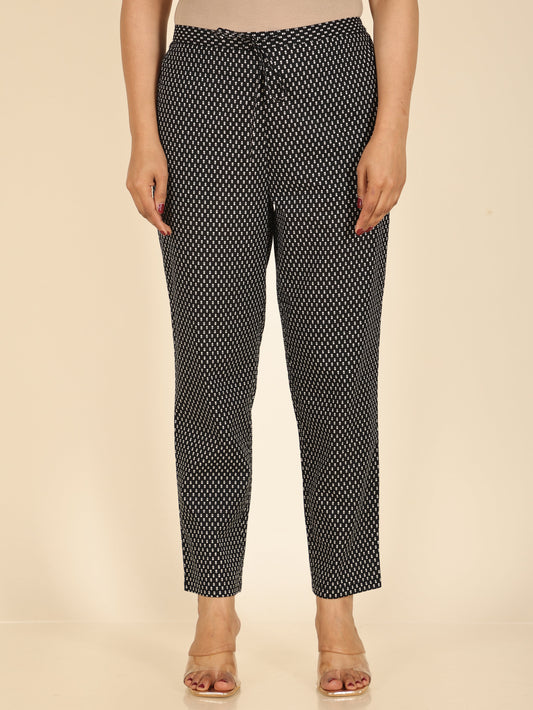 Soft Cotton Geometric Pant