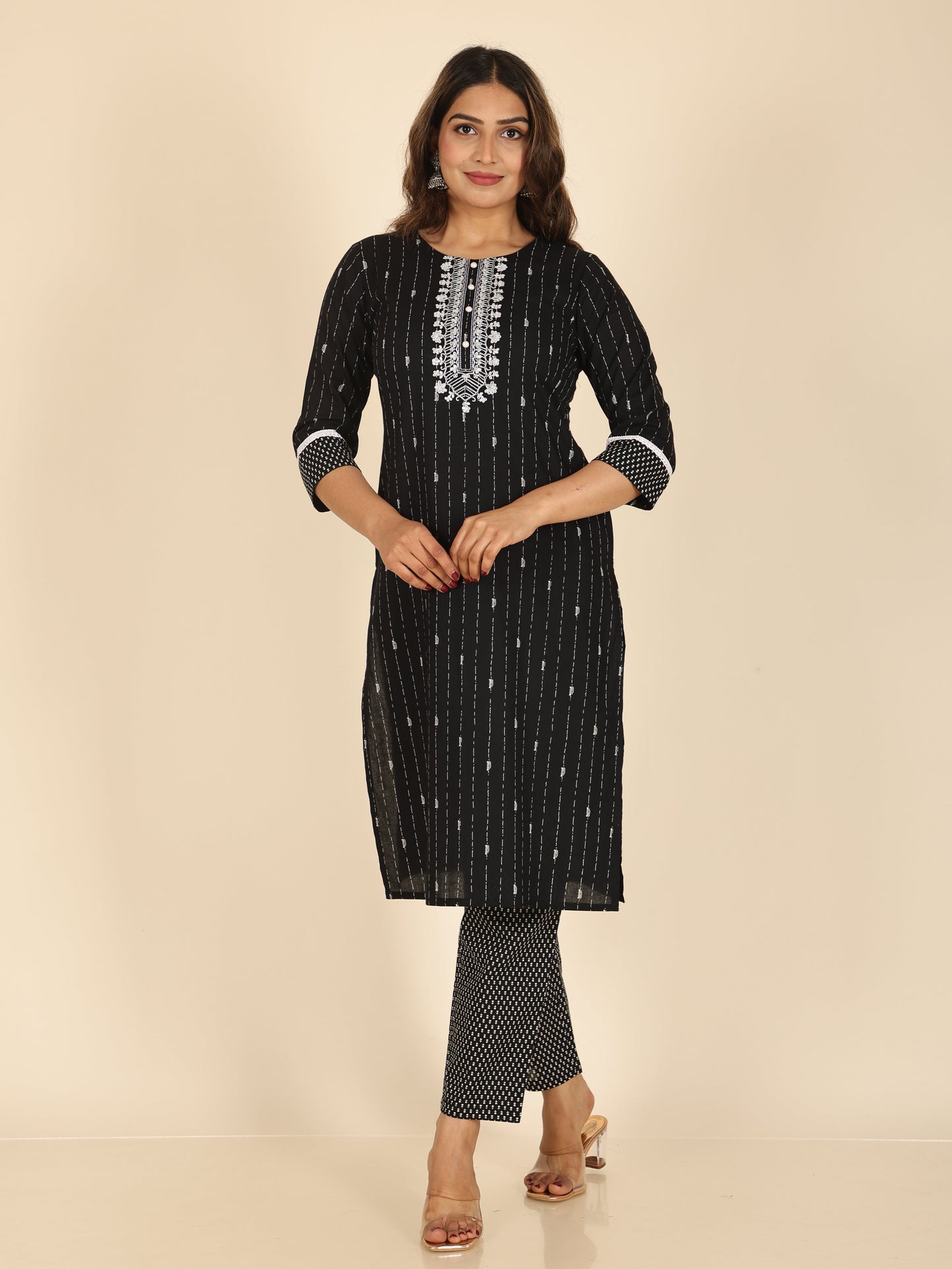 Soft Cotton Geometric Kurta