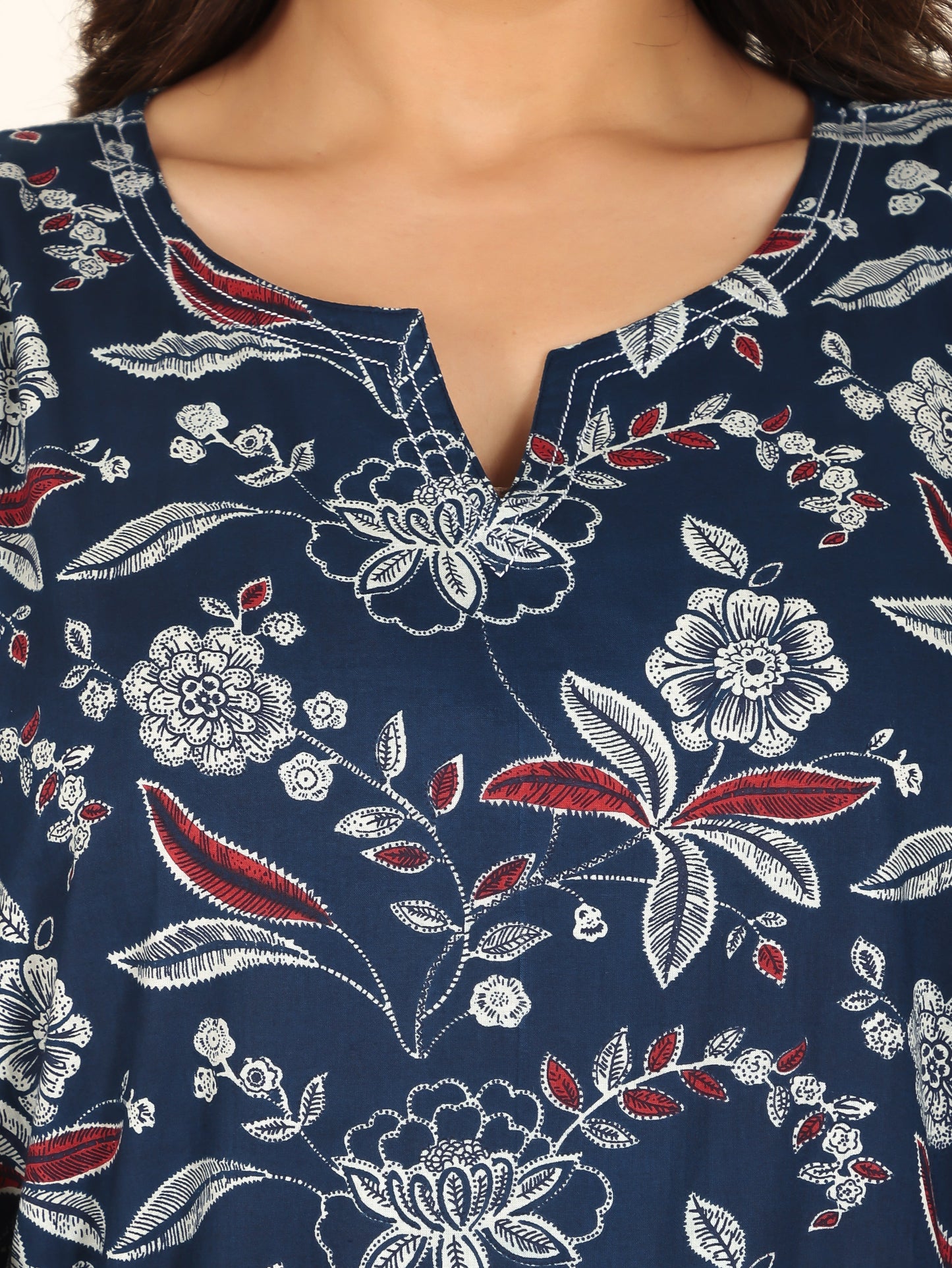 Soft Cotton Floral Kurta