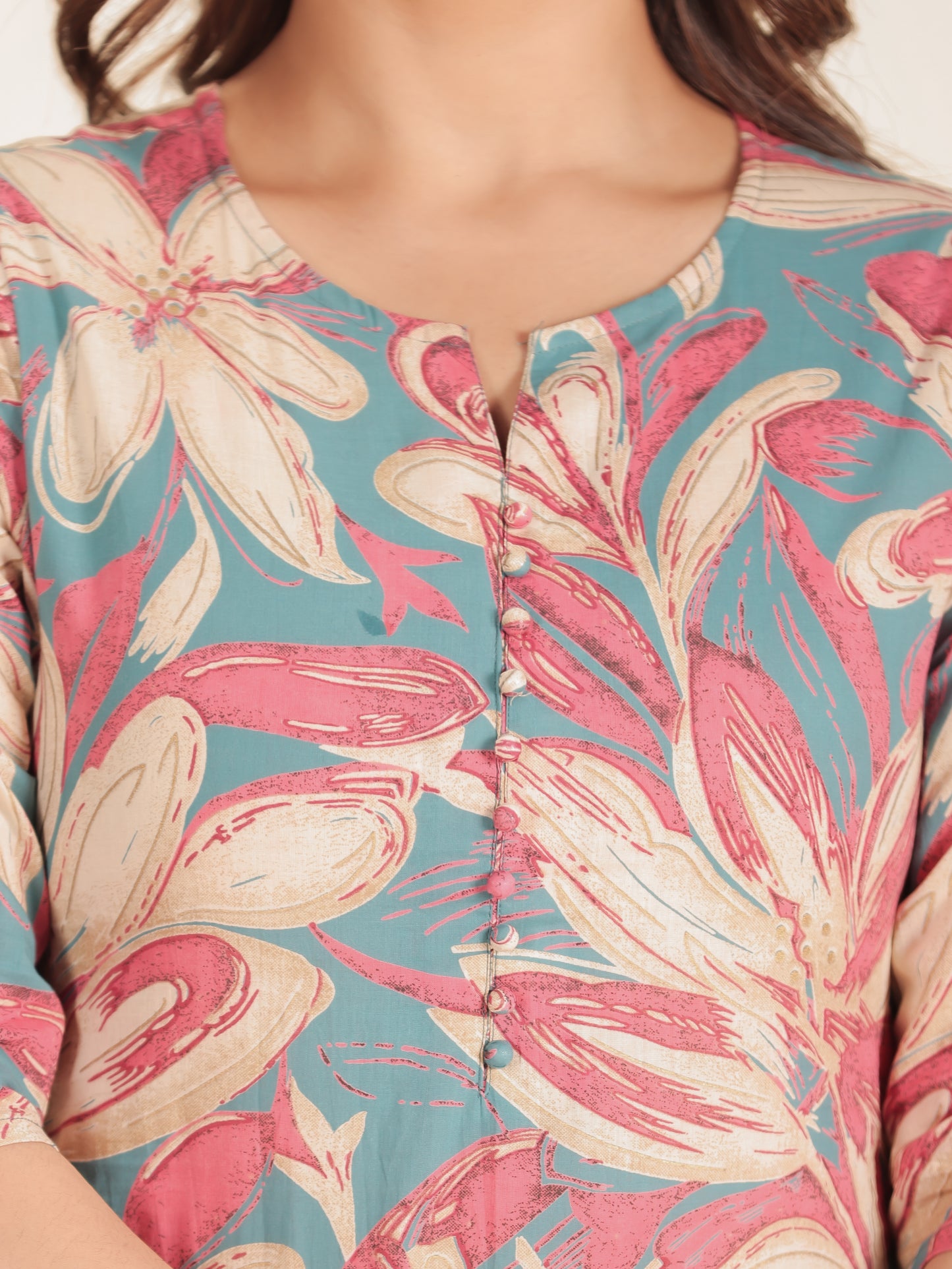 Soft Cotton Floral Kurta